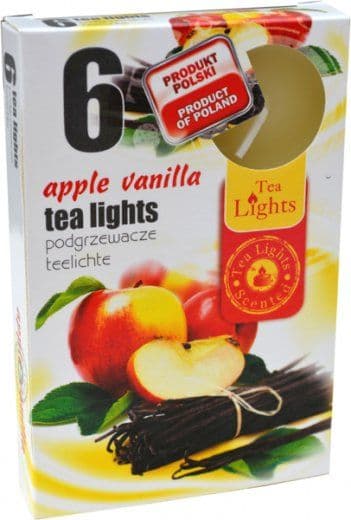 Aromatické čajové sviečky jablko-vanilka 6 ks 1 ks