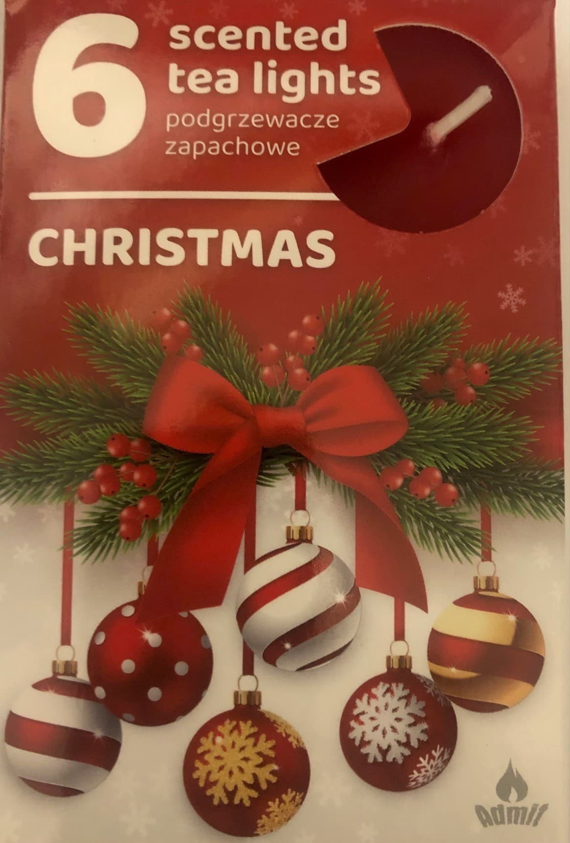 Aromatické čajové sviečky Vianoce 6 ks