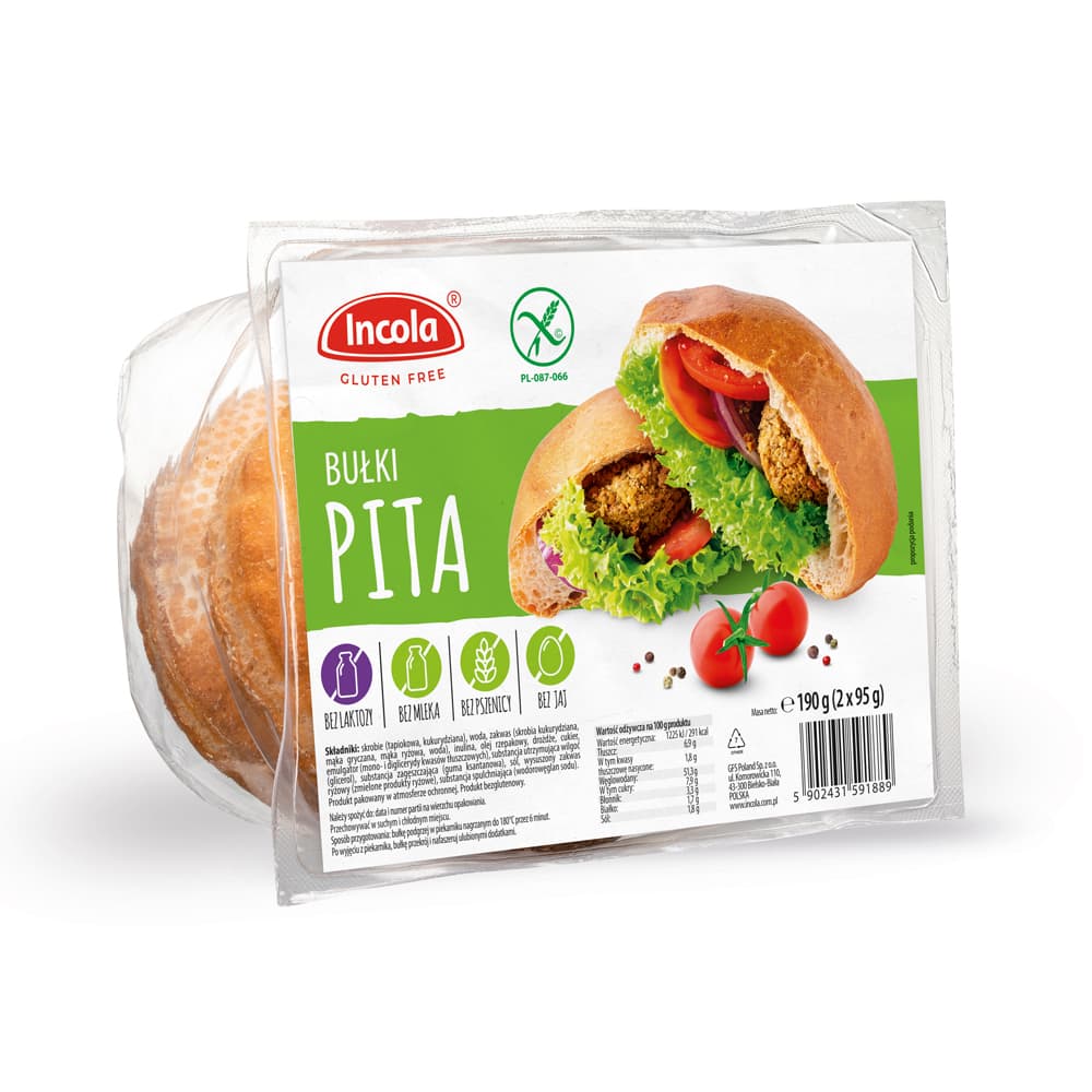 Incola bezlepková pita 190 g