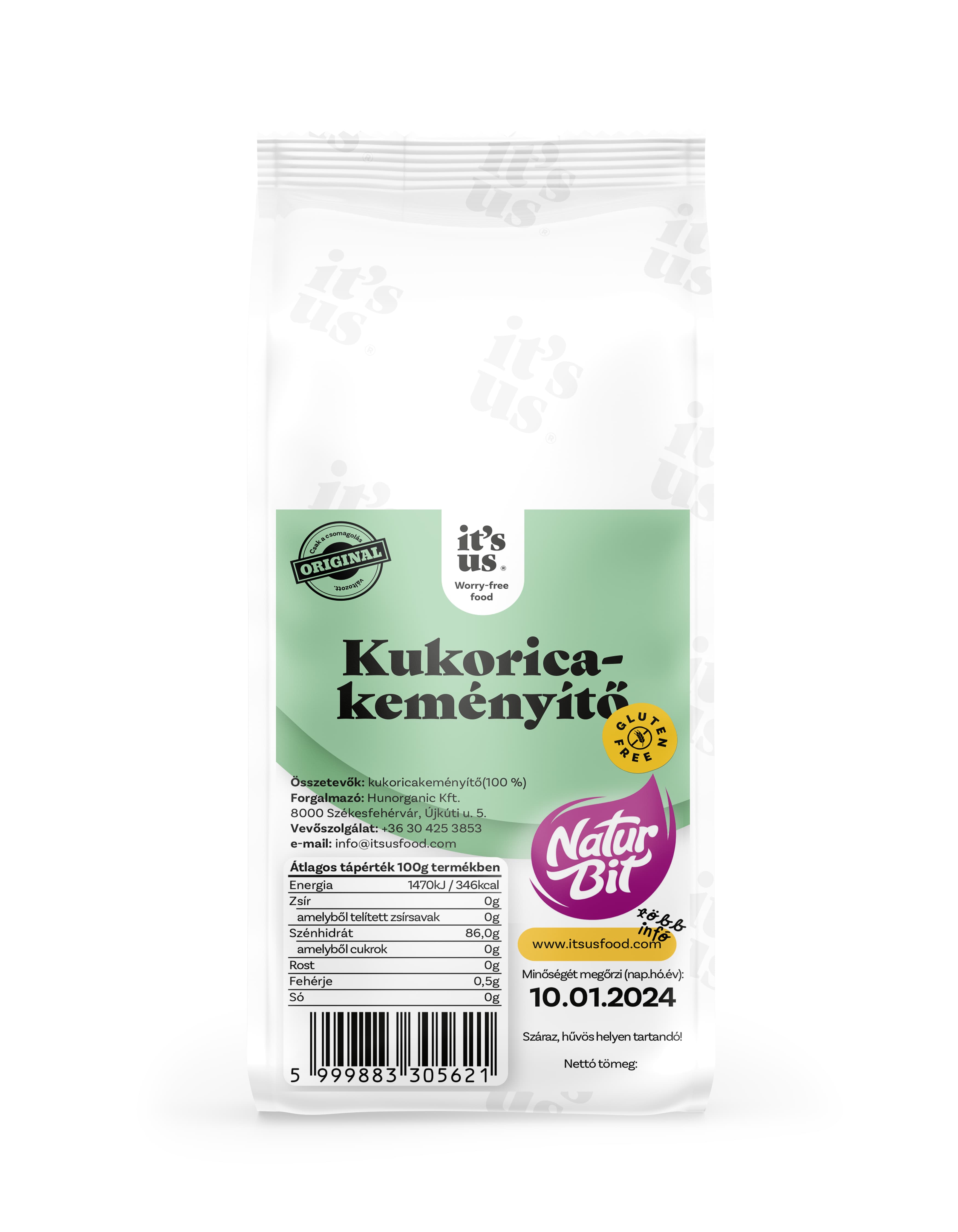 NATURBIT bezlepkový kukuričný škrob 500g