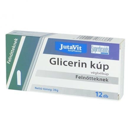 Jutavit glycerínové čapíky pre dospelých 12 ks
