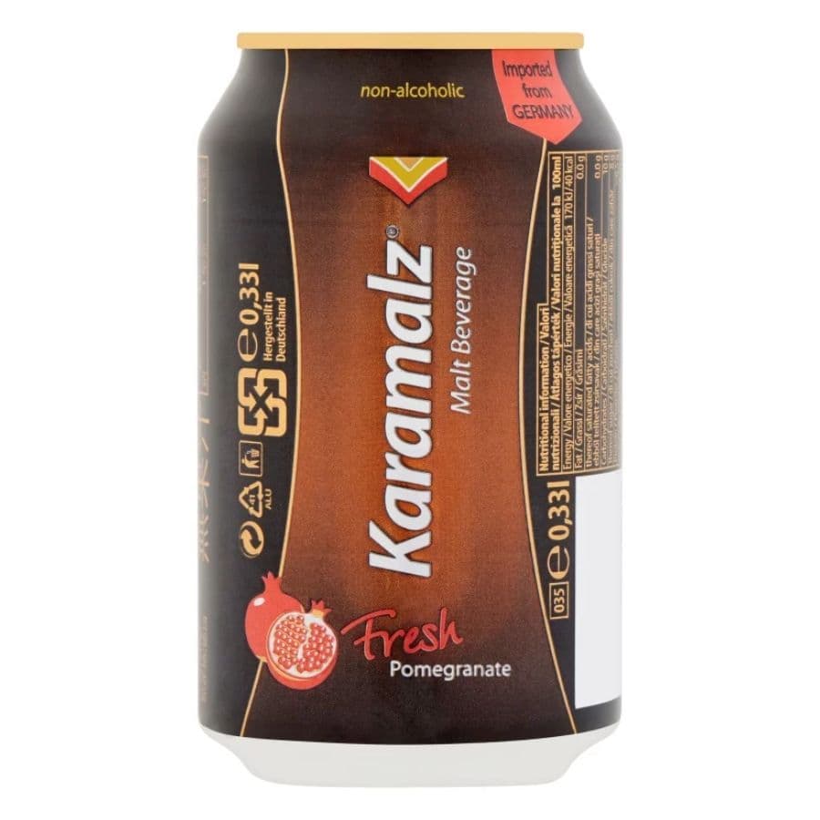 Karamalz nápoj z jačmeňa s granátovým jablkom plechovka 330 ml