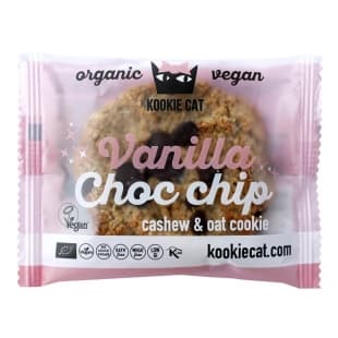 Kookie Cat bio vegán kešu sušienka s vanilkou a čokoládovými kúskami 50 g
