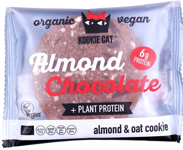 KOOKIE CAT mandľovo-čokoládové bezlepkové bio sušienky 50 g