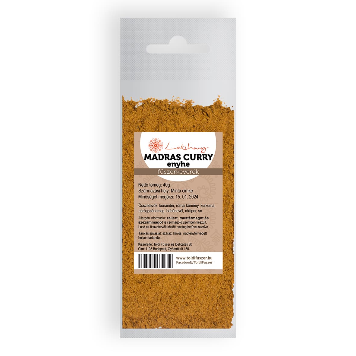 Lakshmí Madras Curry jemná koreniaca zmes 40 g - 12756
