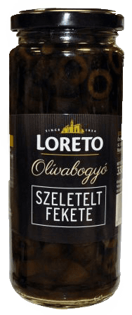 Loreto krájané čierne olivy 430 g