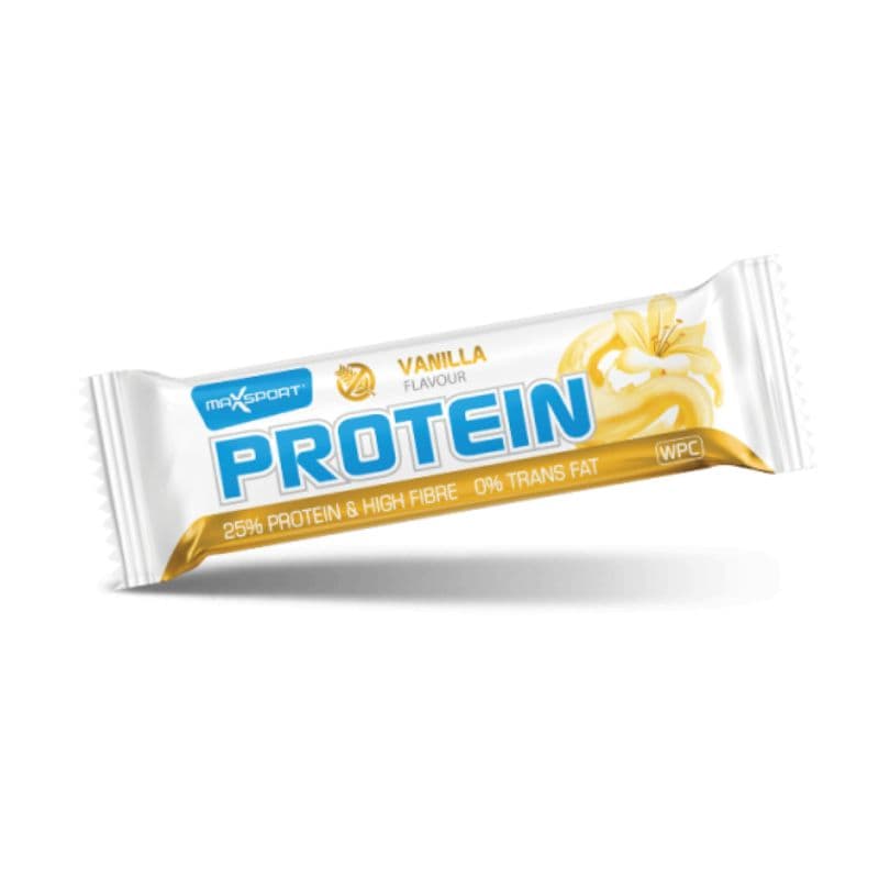 Maxsport Proteínová tyčinka s vanilkovou príchuťou a bielou polevou 60 g