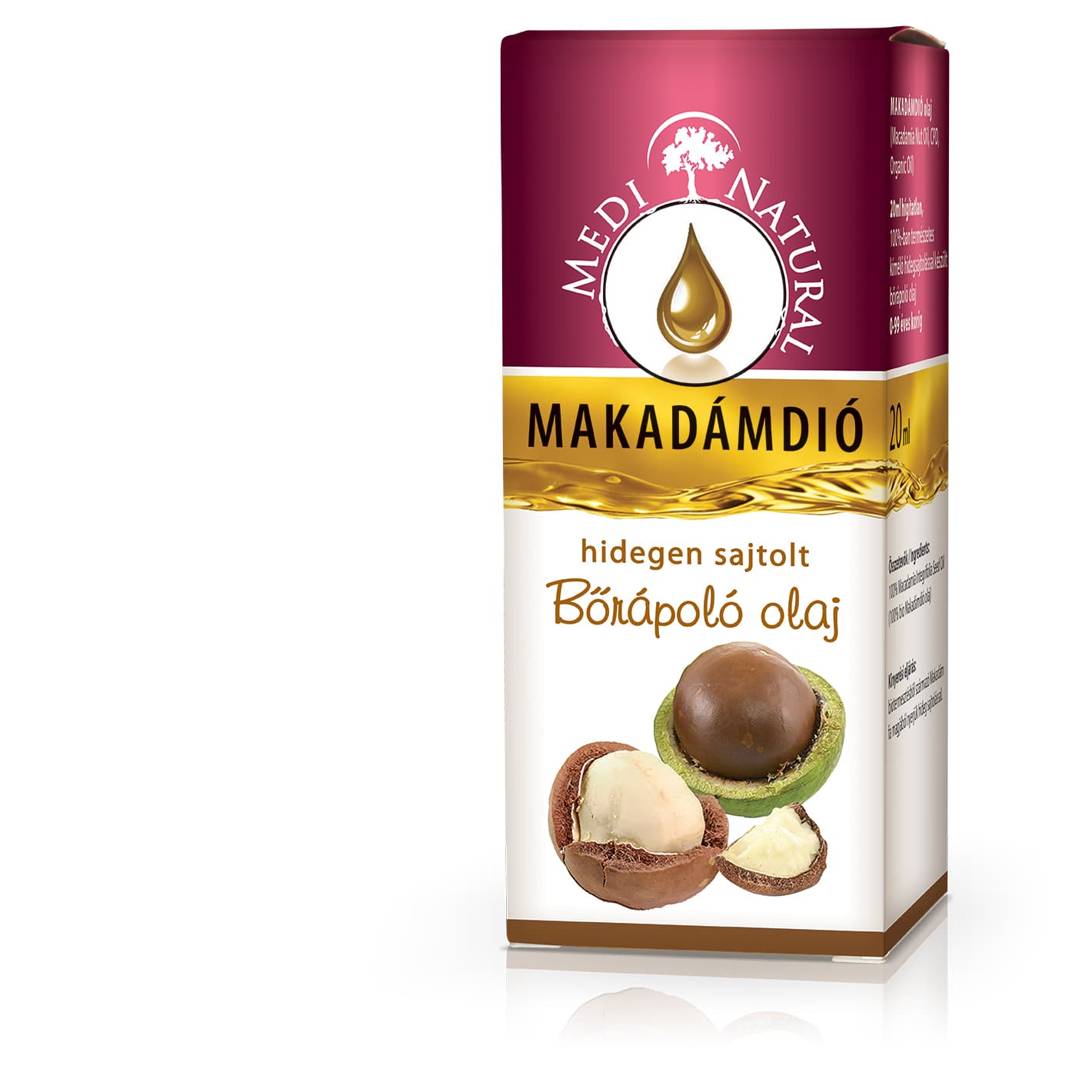Medinatural olej na starostlivosť o pleť z makadamových orechov 20 ml