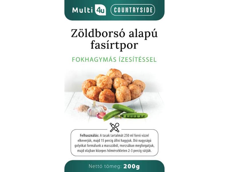 Multi 4u countryside hrachový základ na fašírky s príchuťou cesnaku 200 g