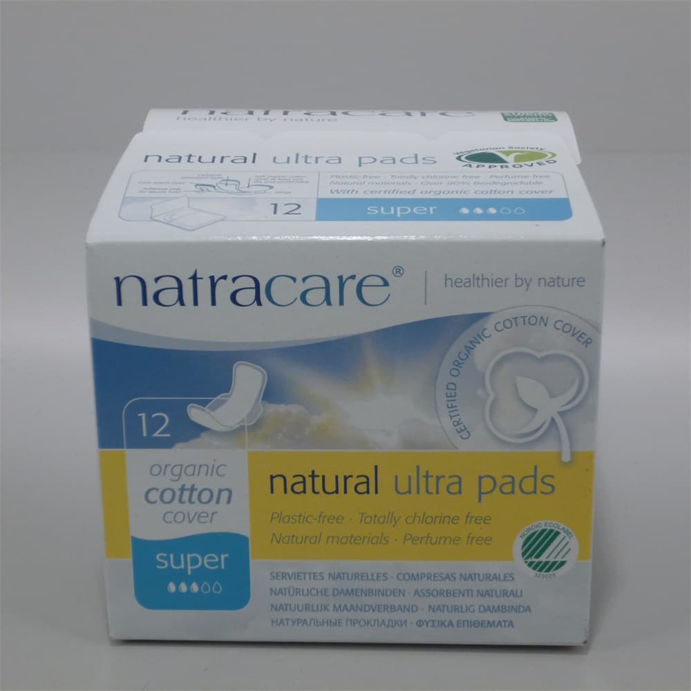 Natracare bio vložky s krídelkami super 12 ks