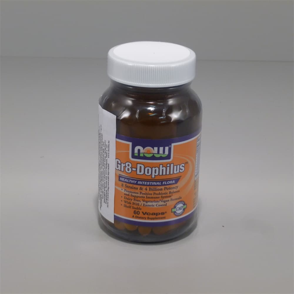 NOW Foods Gr8-Dophilus komplex probiotík 60 rastlinných kapsúl - 37068