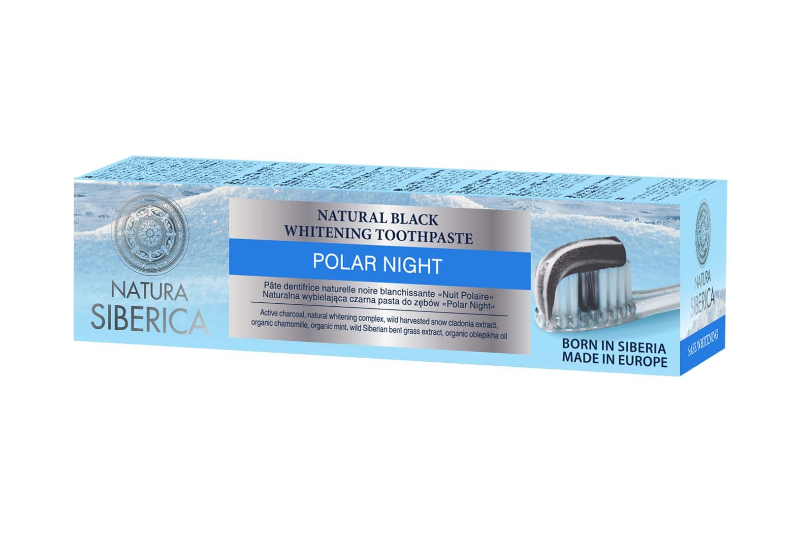 Natura Siberica Bieliaca zubná pasta Polar Night s aktívnym uhlím 100 g - 54234