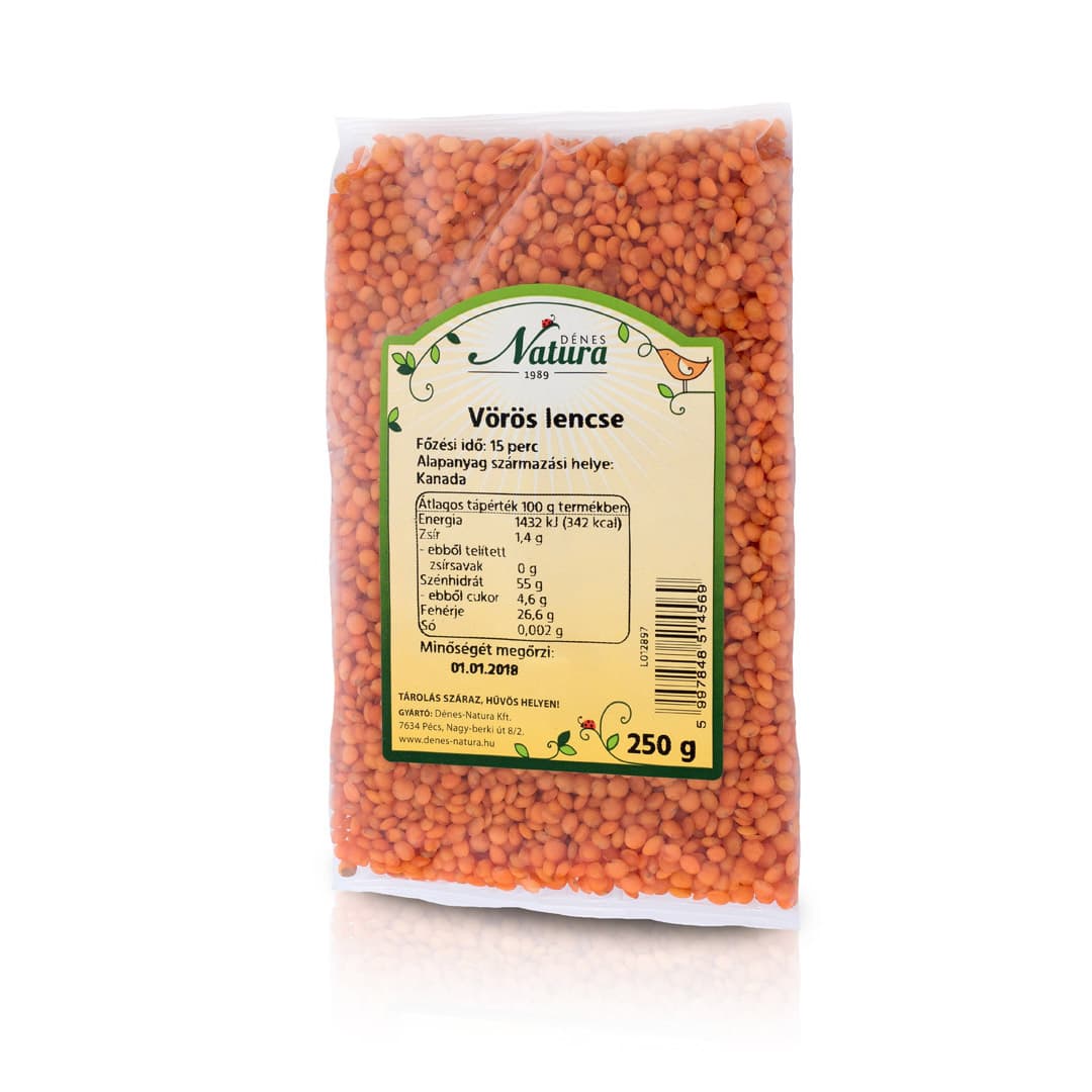 Natura červená šošovica 250 g