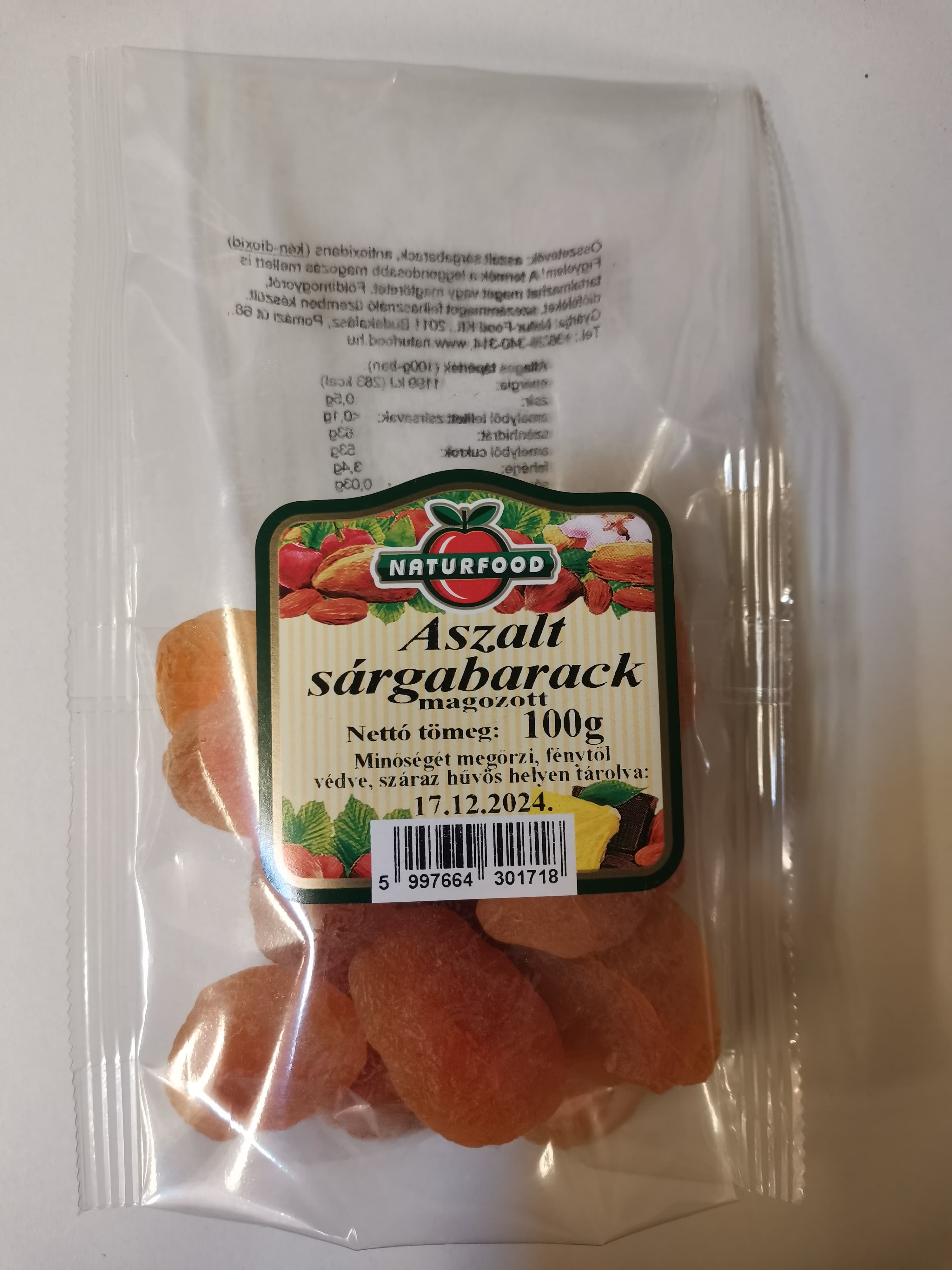 Naturfood sušené marhule 100 g