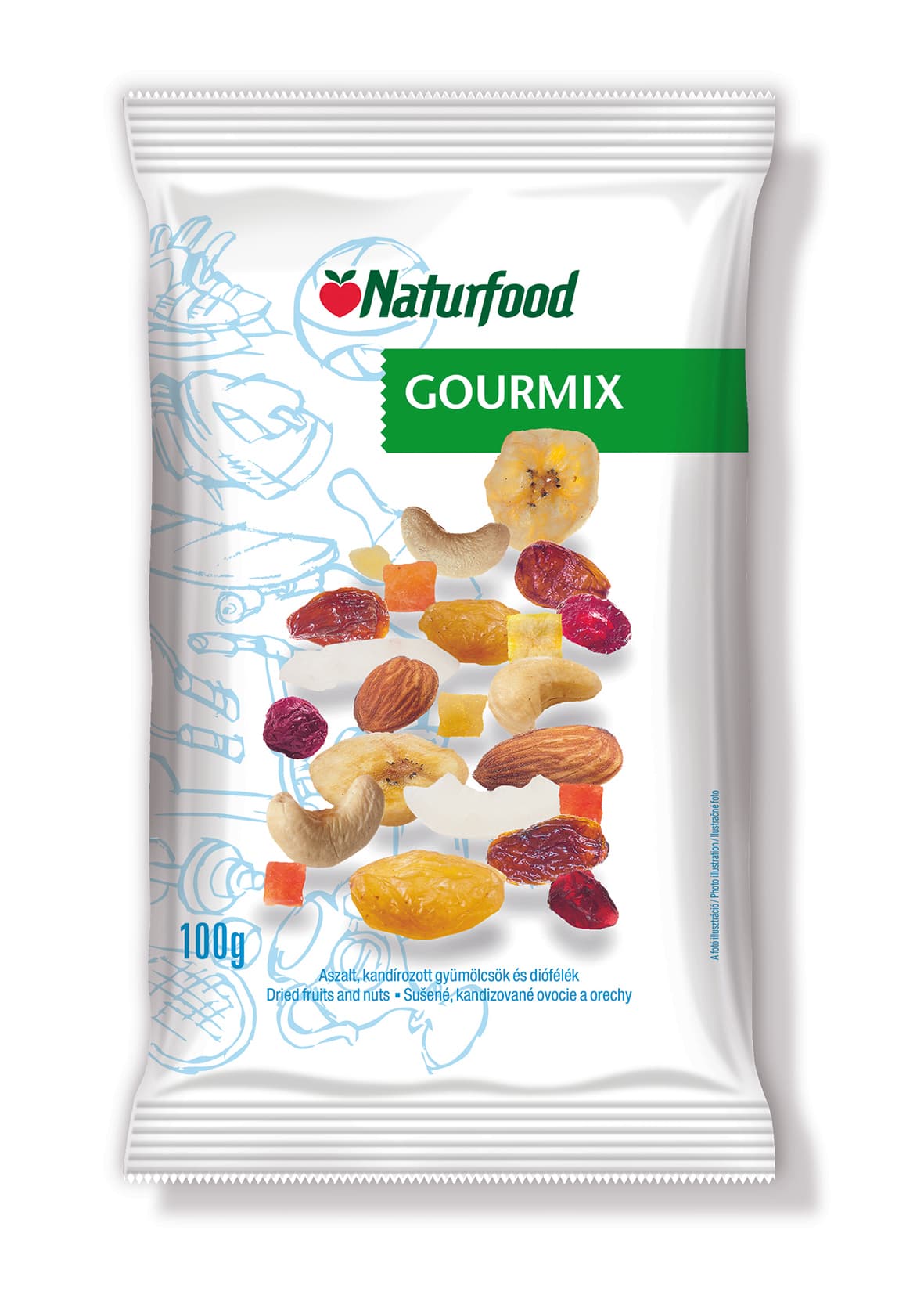 Naturfood gurmánska zmes sušeného ovocia a orechov 100 g - 45661