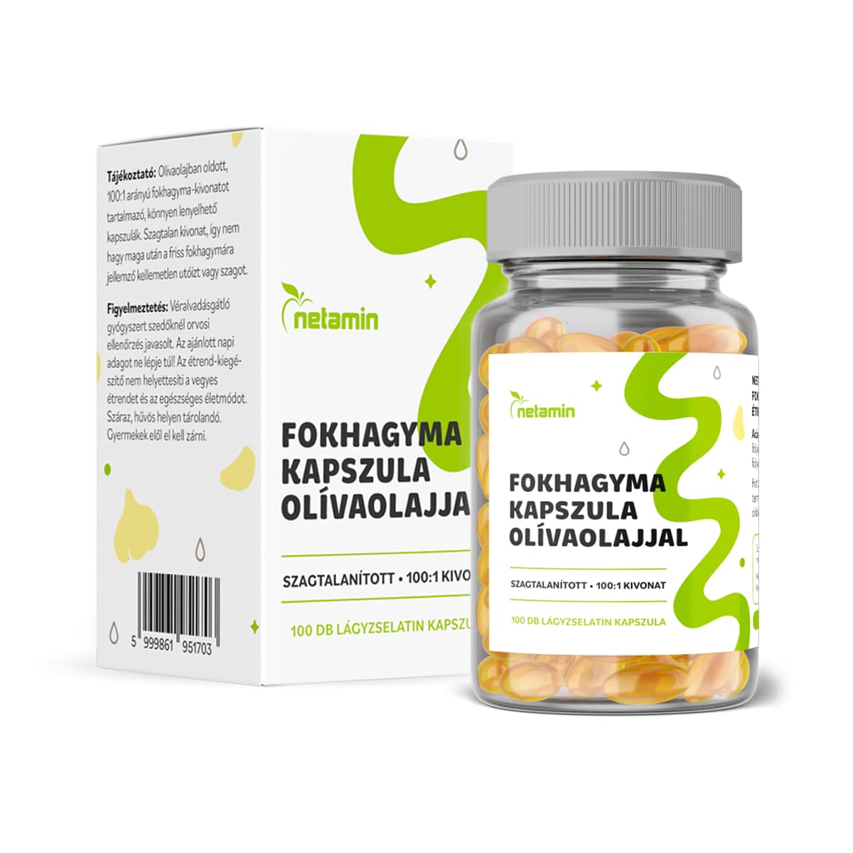 Netamin kapsula cesnaku s olivovým olejom 100 ks