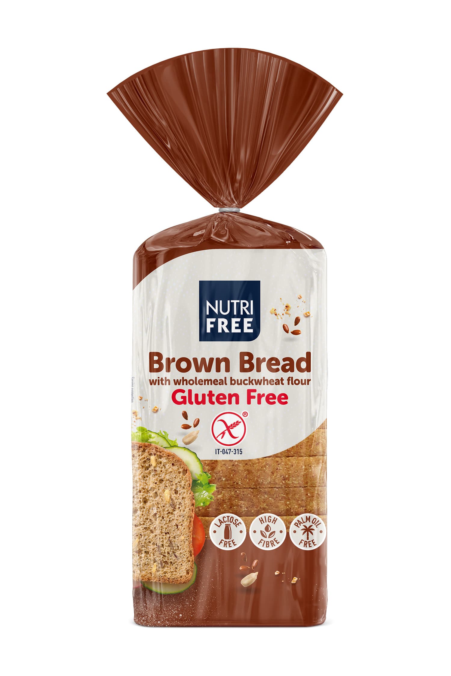 Nutrifree hnedý chlieb s celozrnnou pohánkou bezlepkový 300 g