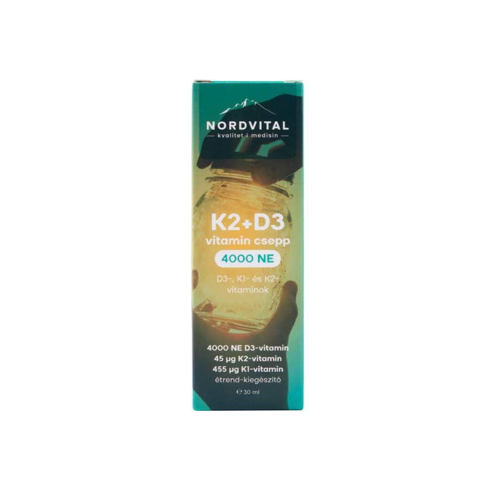 Nordvital d3+k2-vitamín kvapky 60 dávok 30 ml