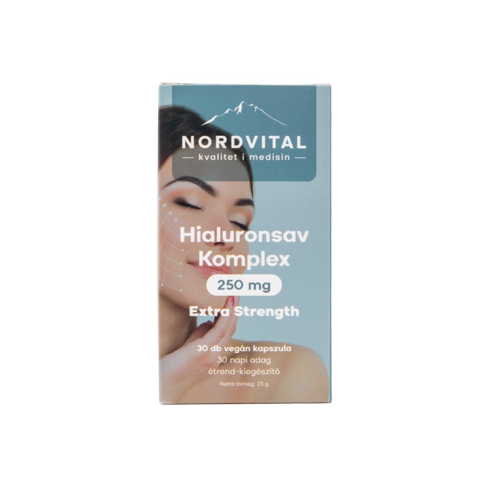 Nordvital hyalurónová kyselina komplex vegán kapsule 30 ks