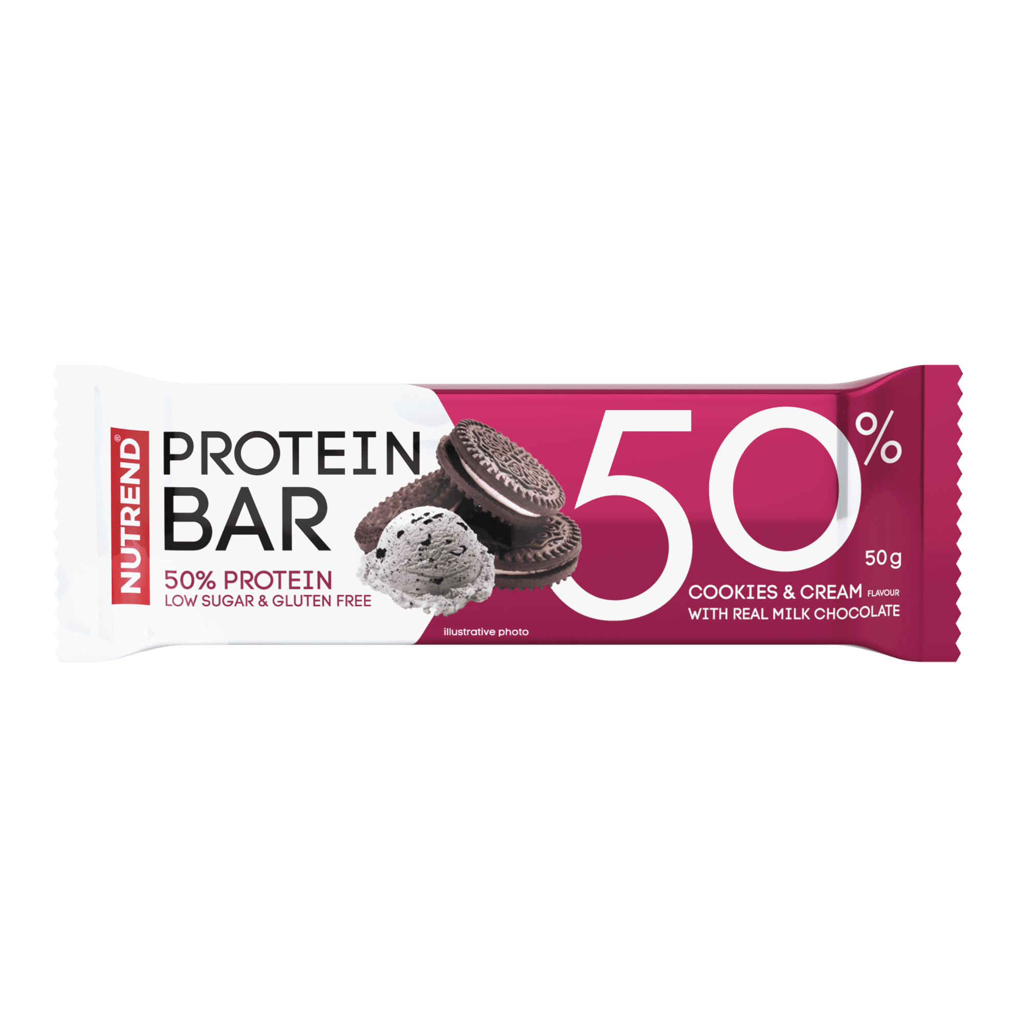 Nutrend proteínová tyčinka 50% cookies and cream 50 g