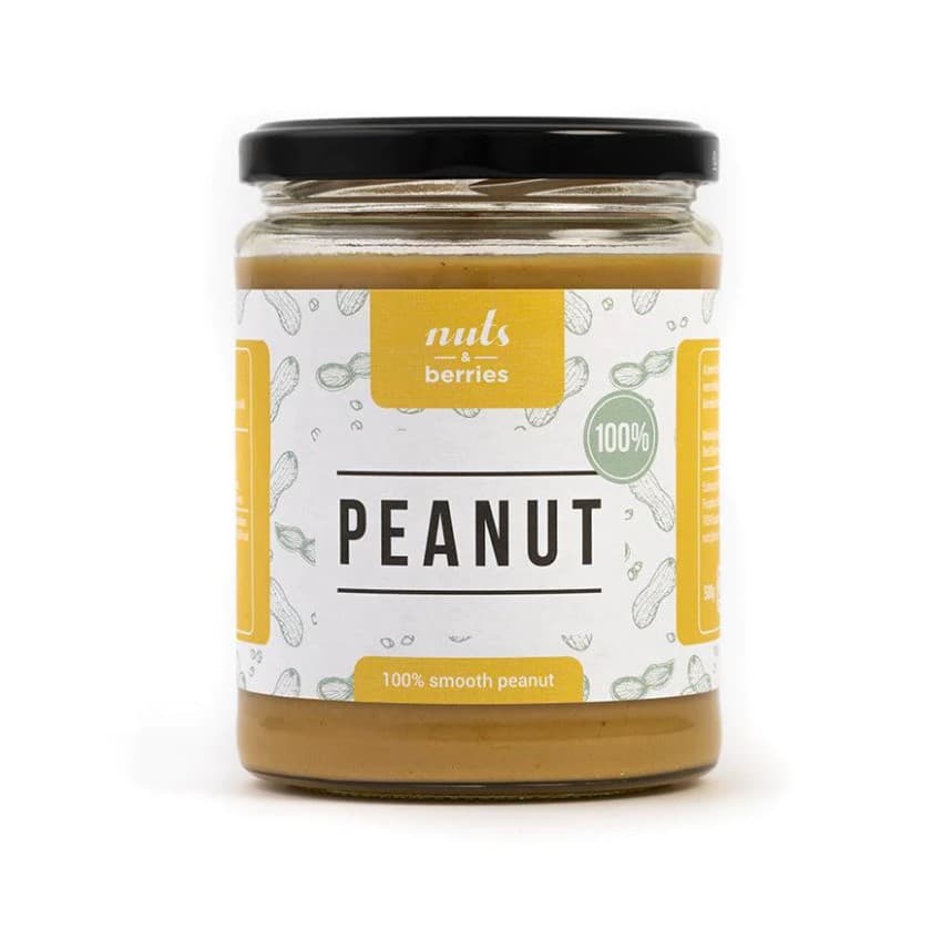 Nuts&berries 100% hladký arašidový krém 500 g