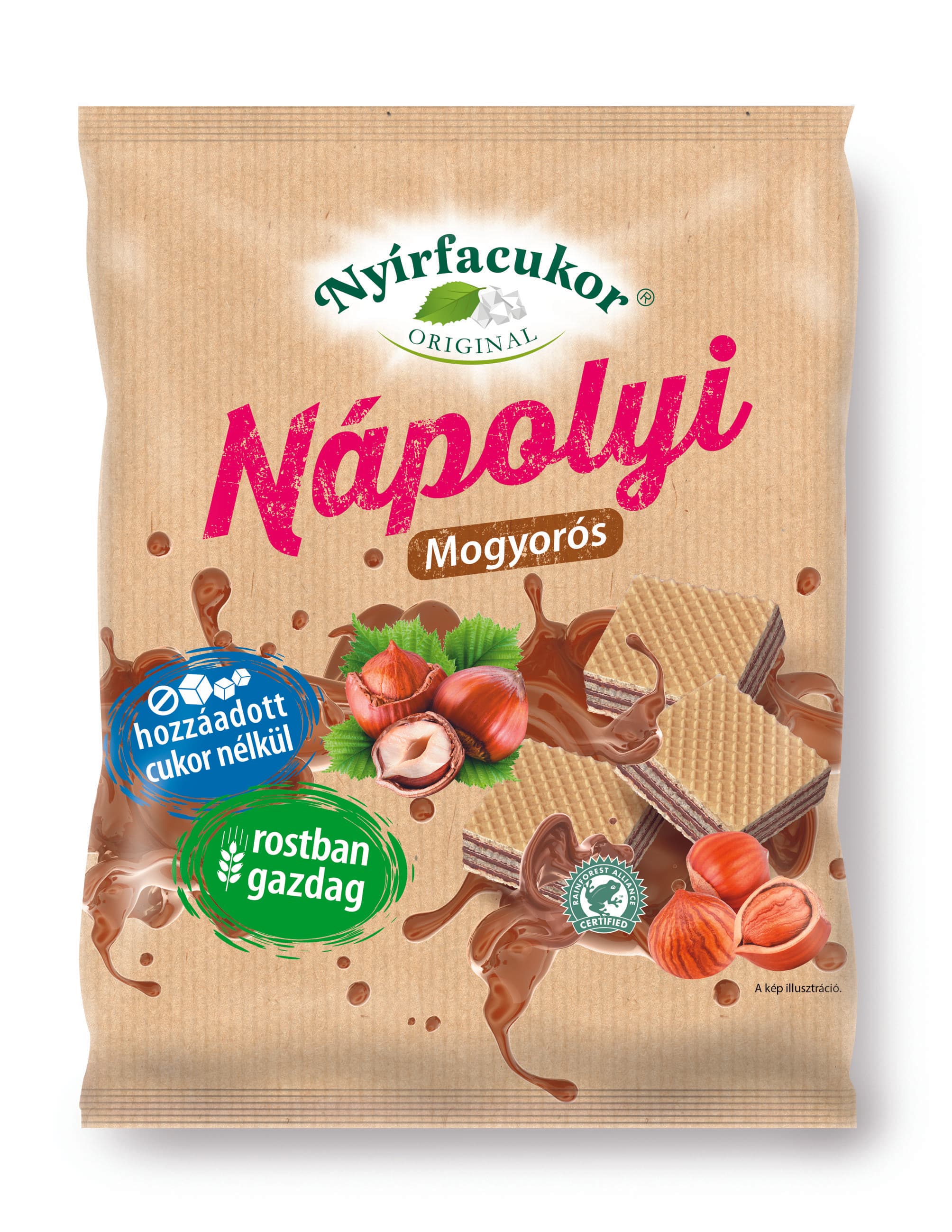 Nyírfacukor lieskovoorieškové oblátky s brezovým cukrom 180 g
