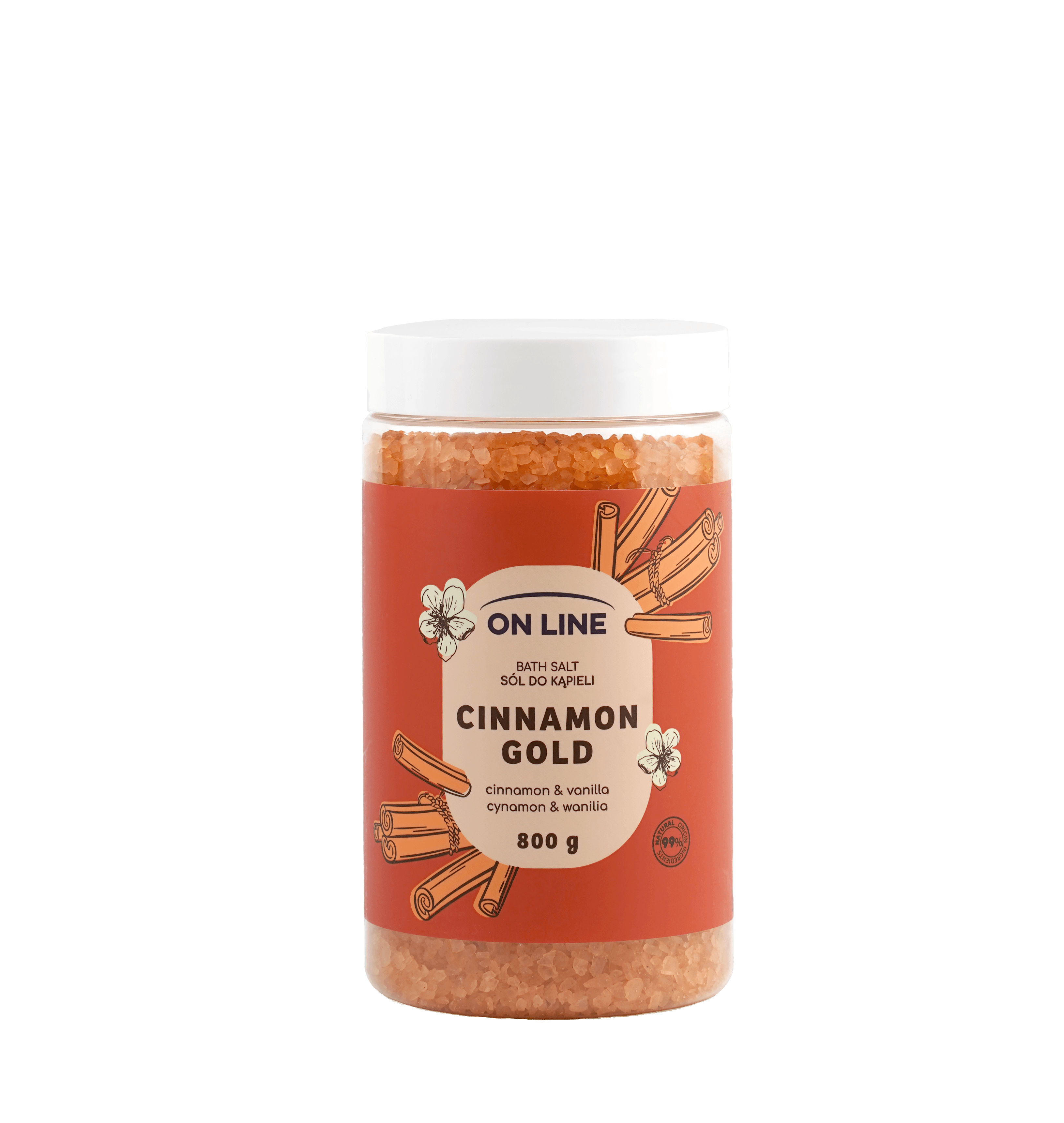 On Line Cynamónová relaxačná soľ do kúpeľa 800 g - 94738