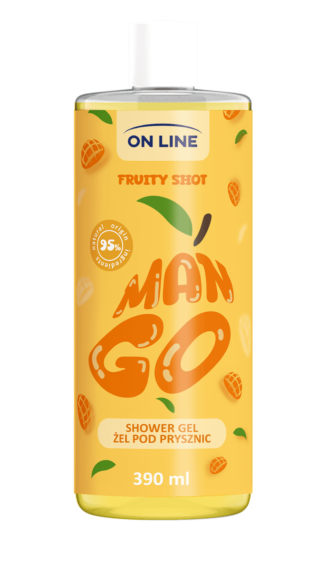 On Line sprchový gél fruity shot mango 390 ml