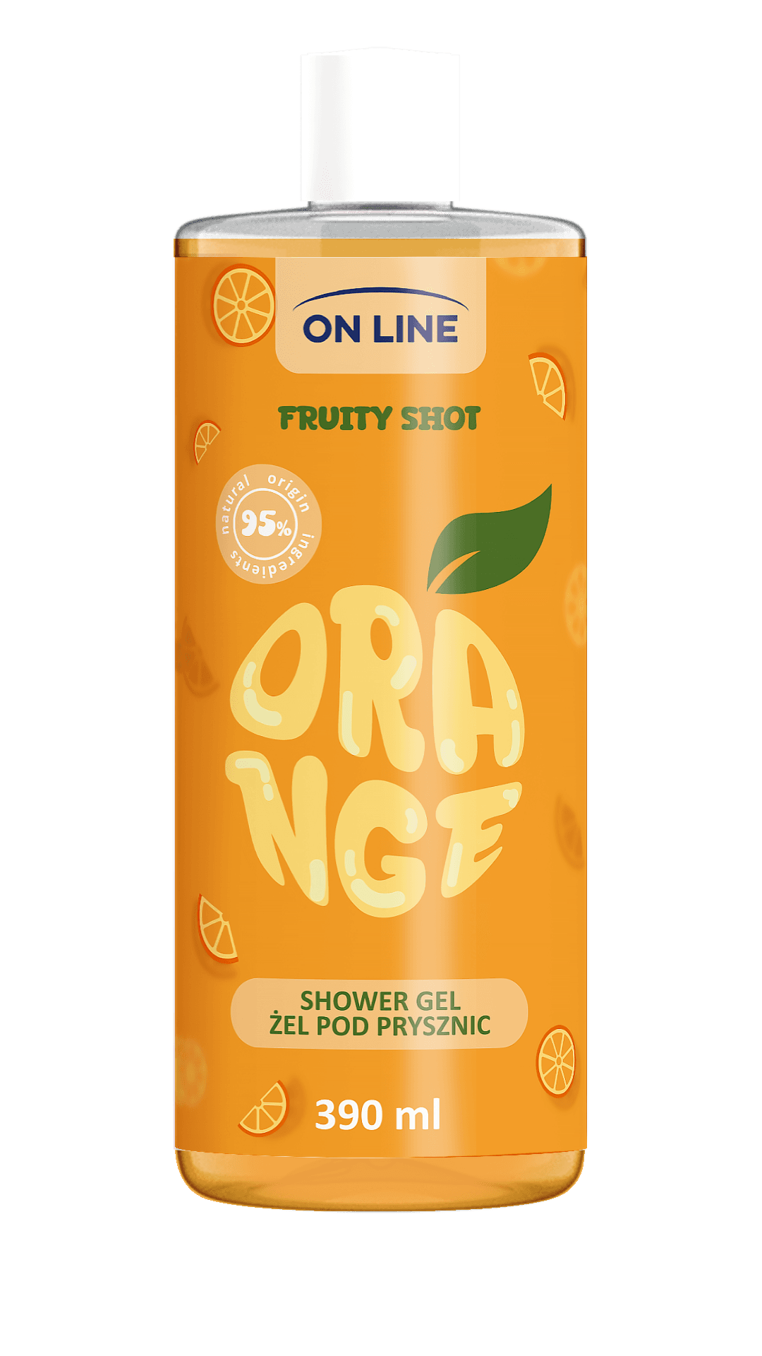On Line sprchový gél fruity shot pomaranč 390 ml