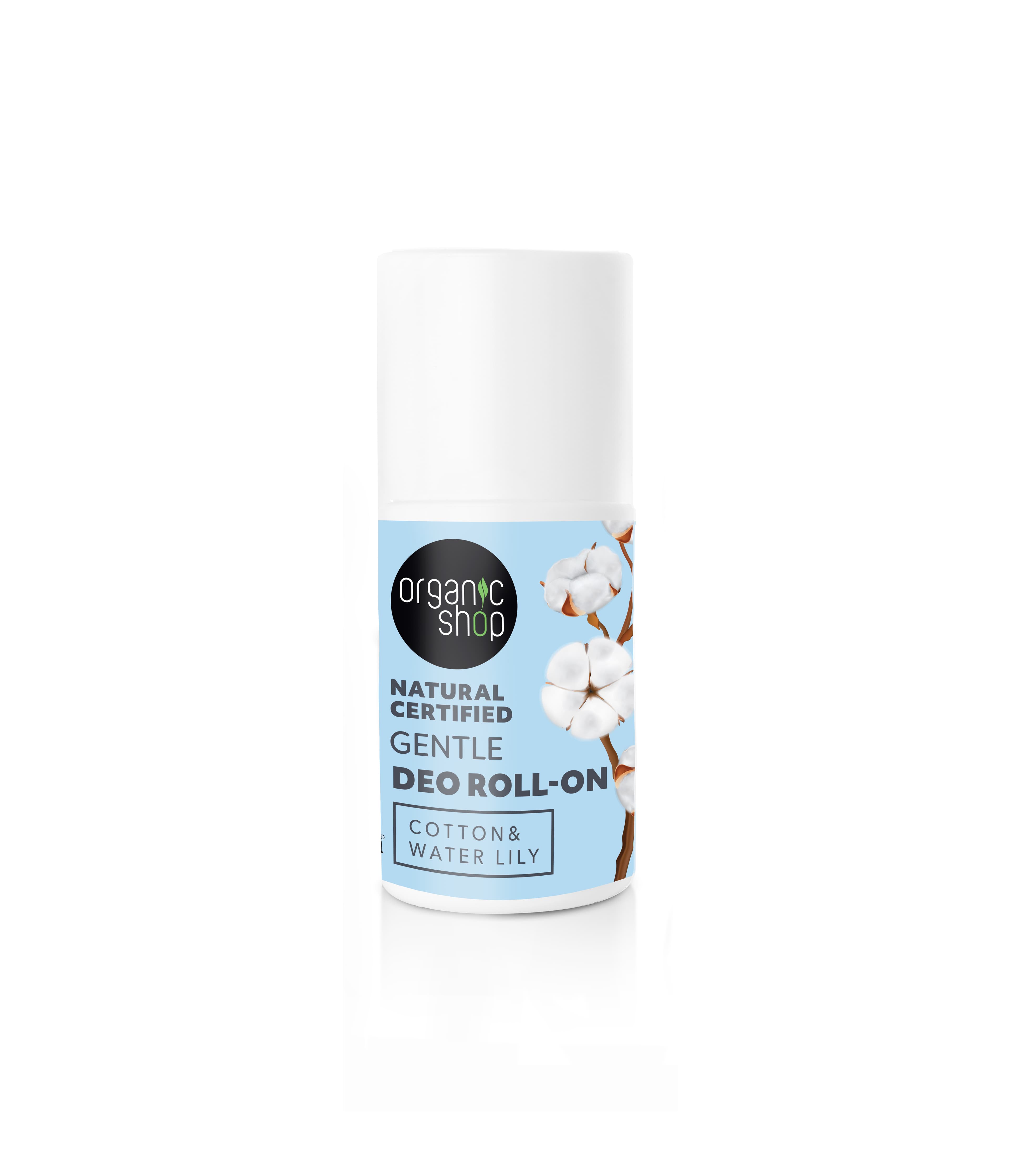 Organic Shop bio certifikovaný guľový deodorant s bavlnou a leknovým kvetom 50 ml