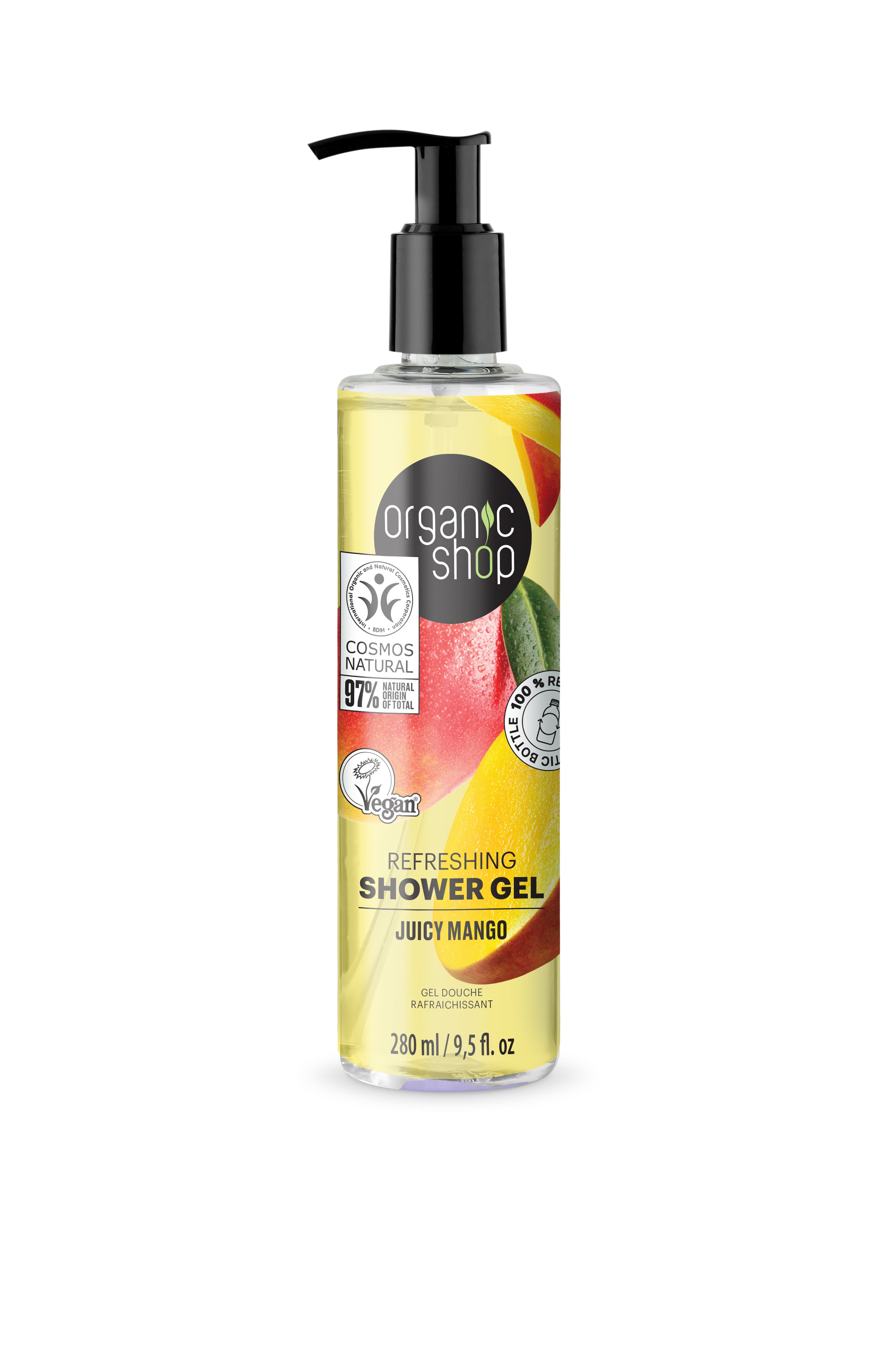 Organic Shop osviežujúci sprchový gél s mangom 280 ml