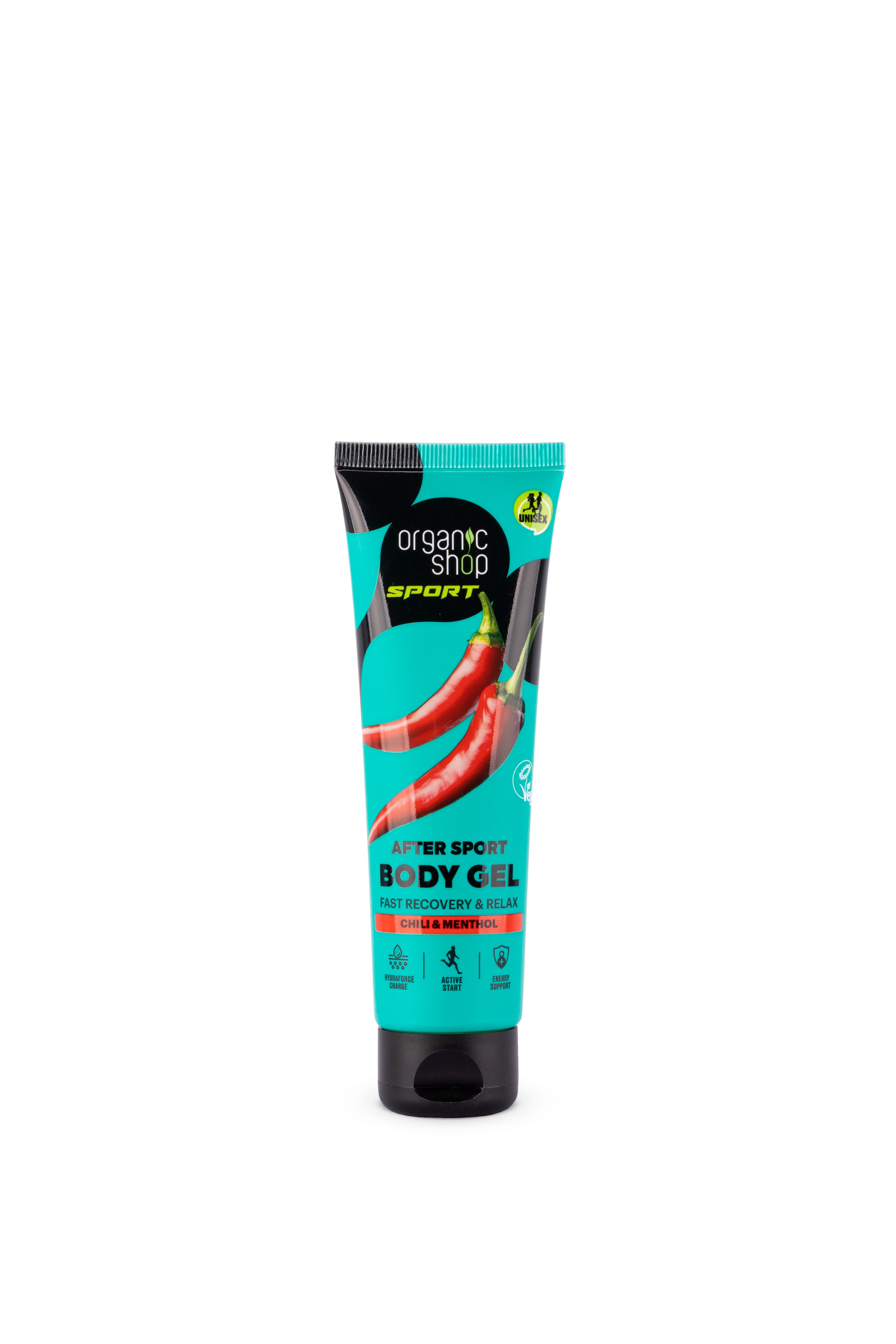 Organic Shop gél po športe s chilli a mentolom 75 ml