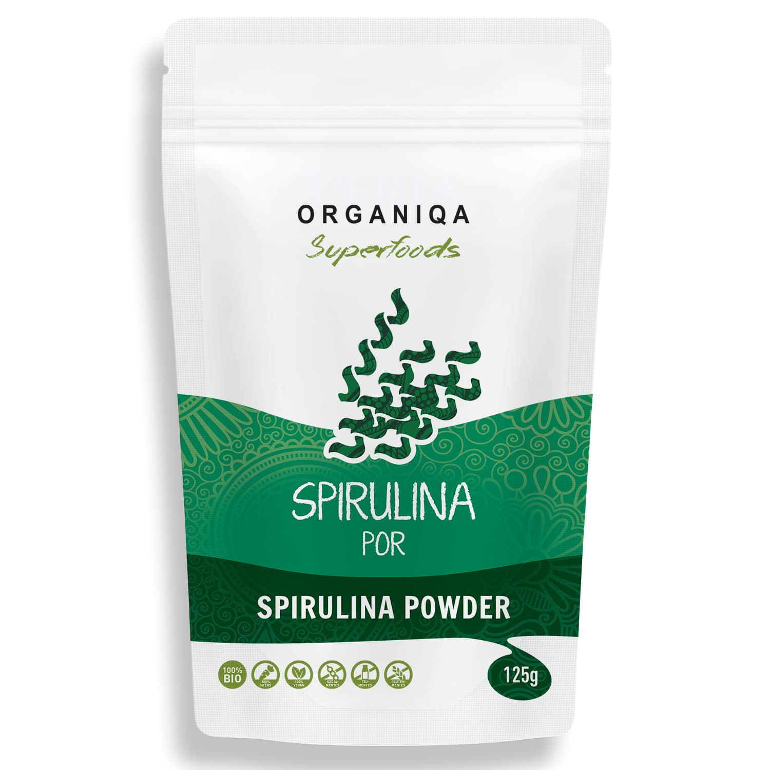 Organiqa bio spirulina prášok 100% surový 125 g