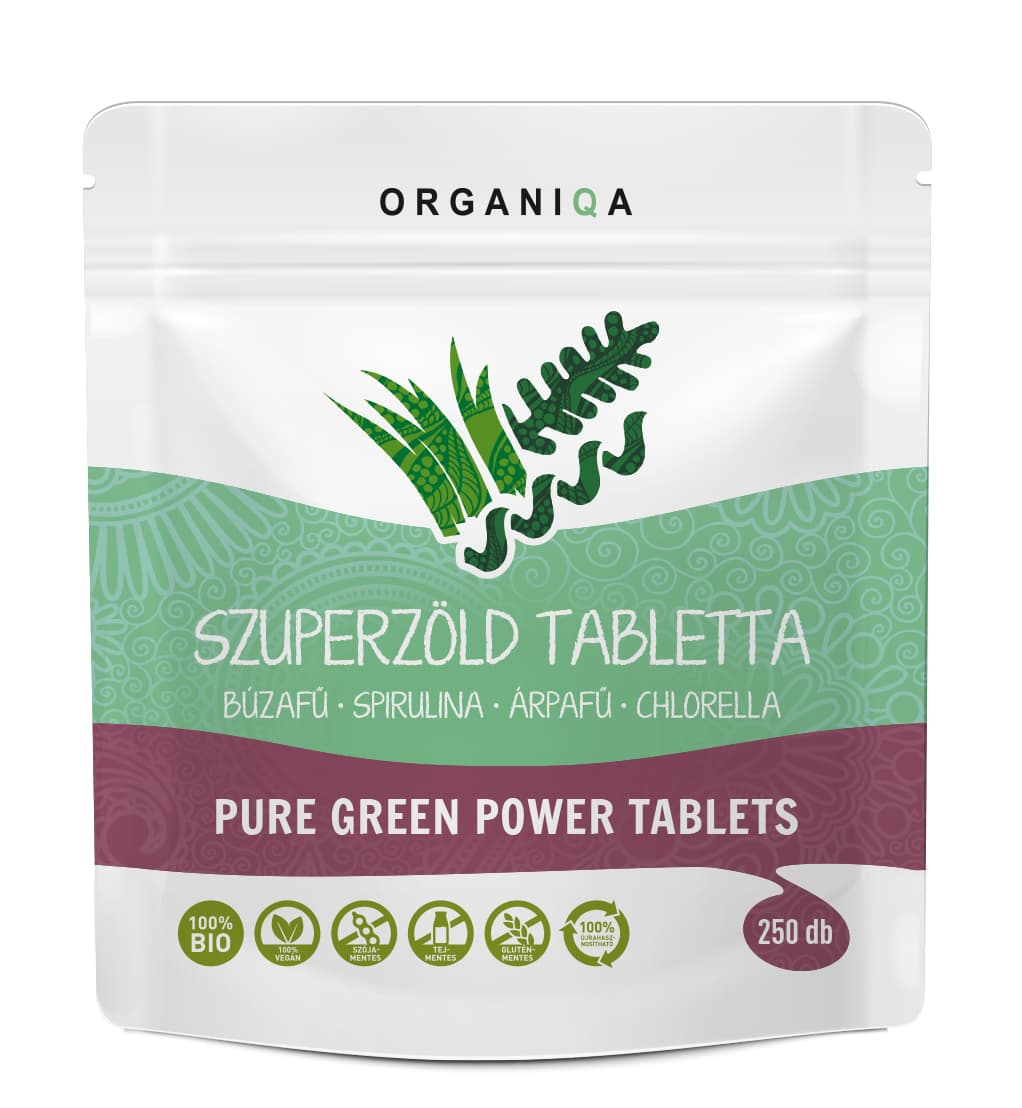 Organiqa bio superzelené tablety 250 ks