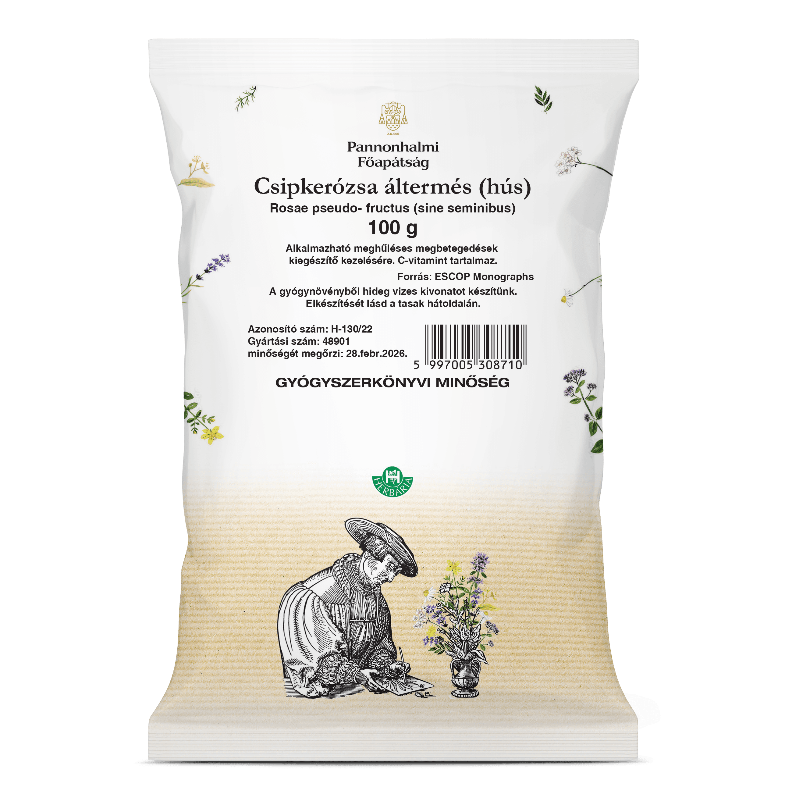 Pannonhalmský šípový šípkový plod (dužina) čaj 100 g