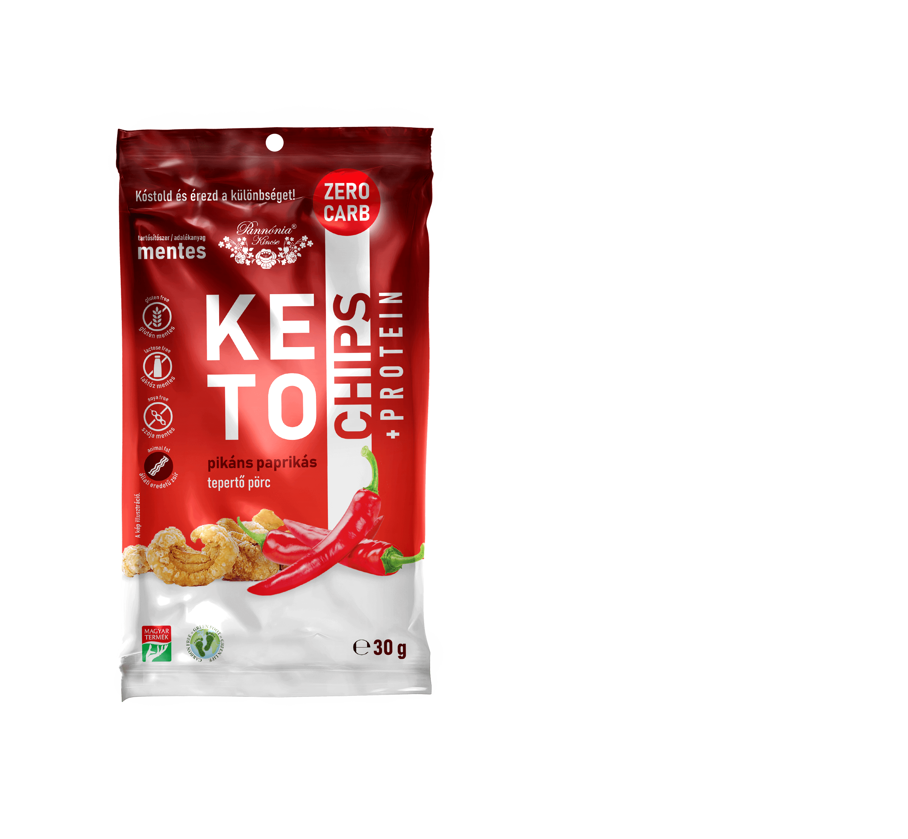 Pannónia keto chips pikantná paprika 30 g