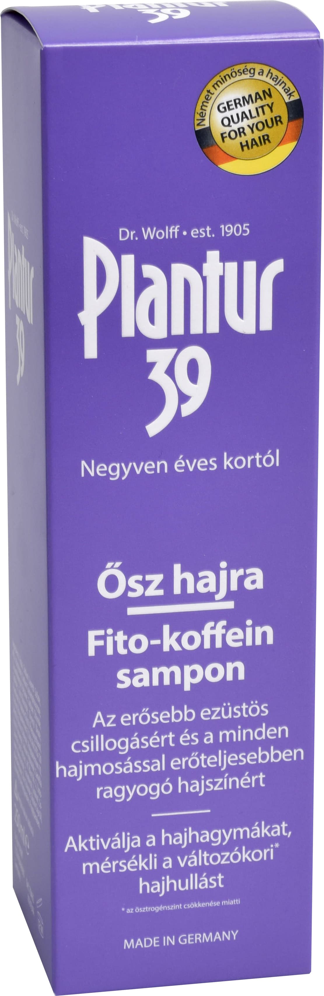 Plantur 39 Fyto-kofeínový šampón pre žiarivé sivé vlasy 250 ml - 83301
