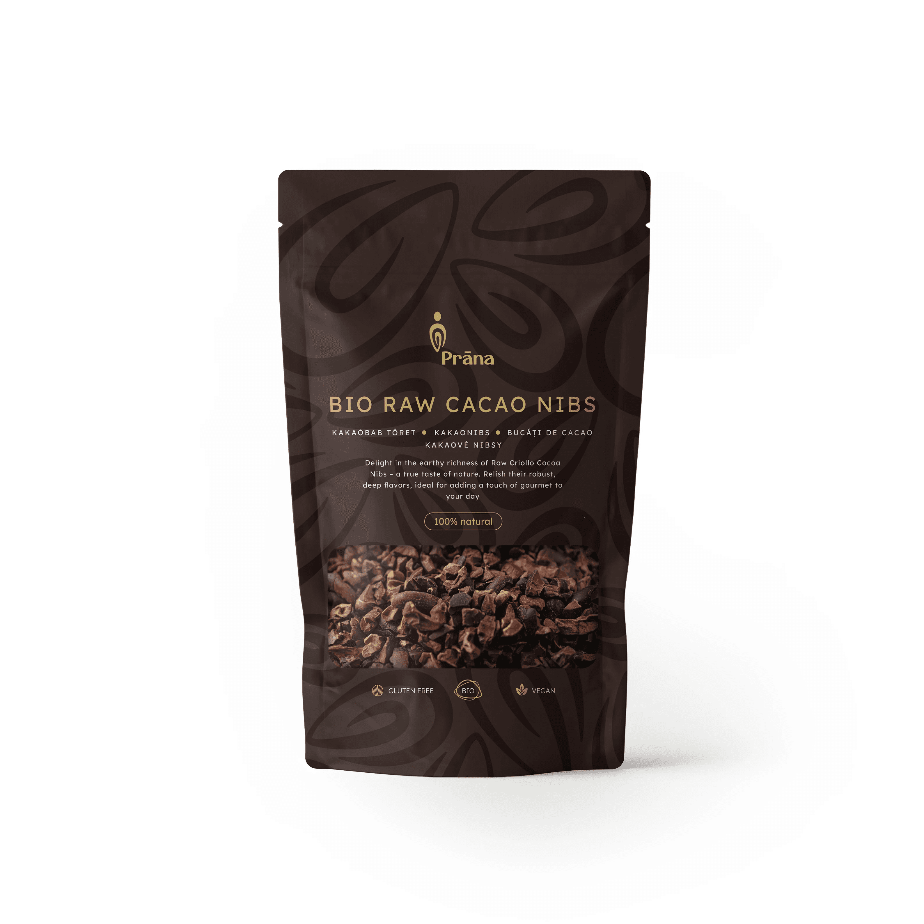 Prana bio surové kakaové bôby drvené 125 g