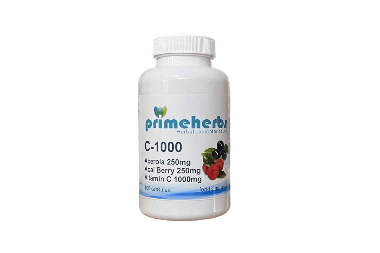 Primeherbs C-1000mg+acerola 250mg+acai 250mg 100ks