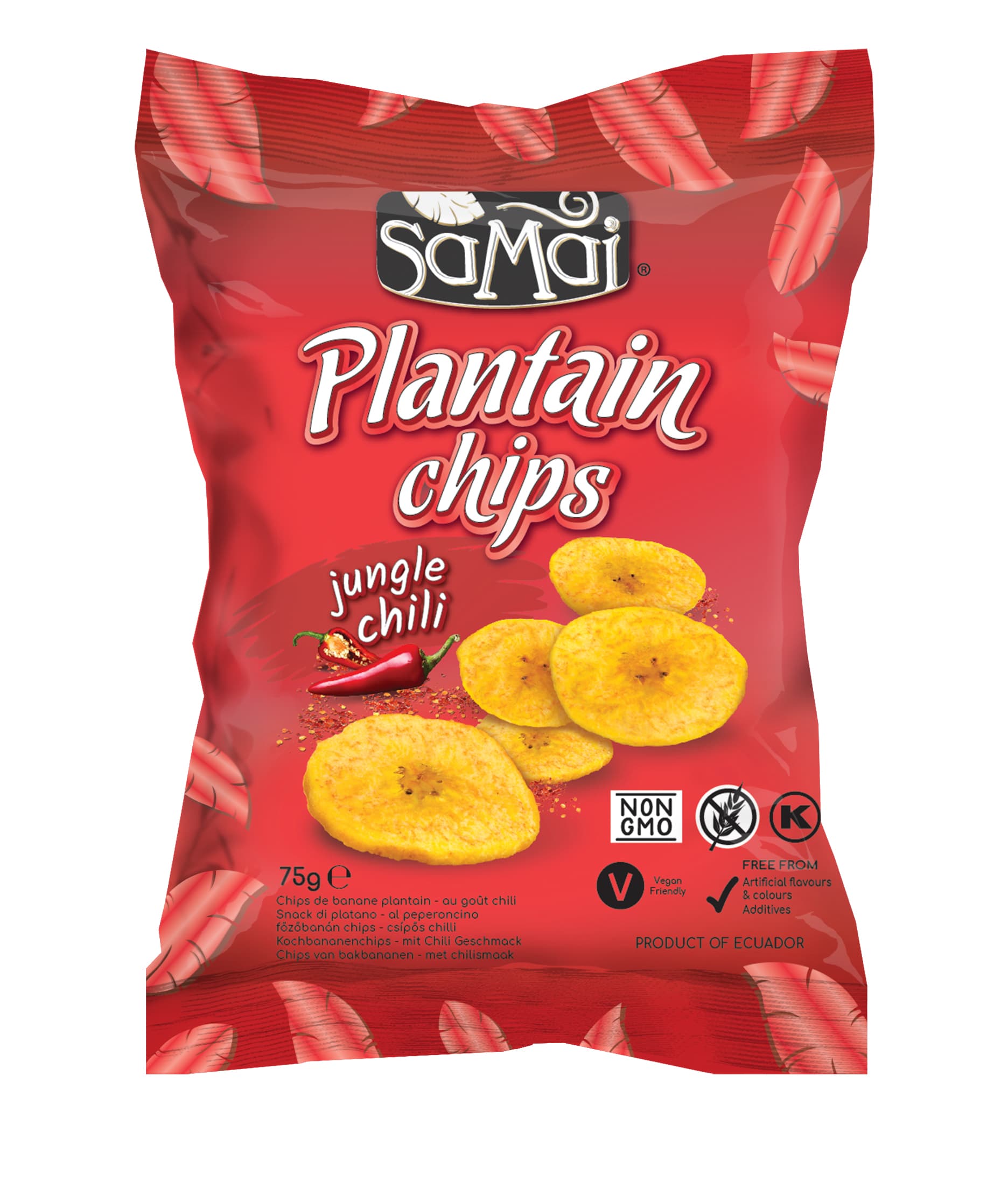 Samai plantainové čipsy s čili príchuťou 75 g
