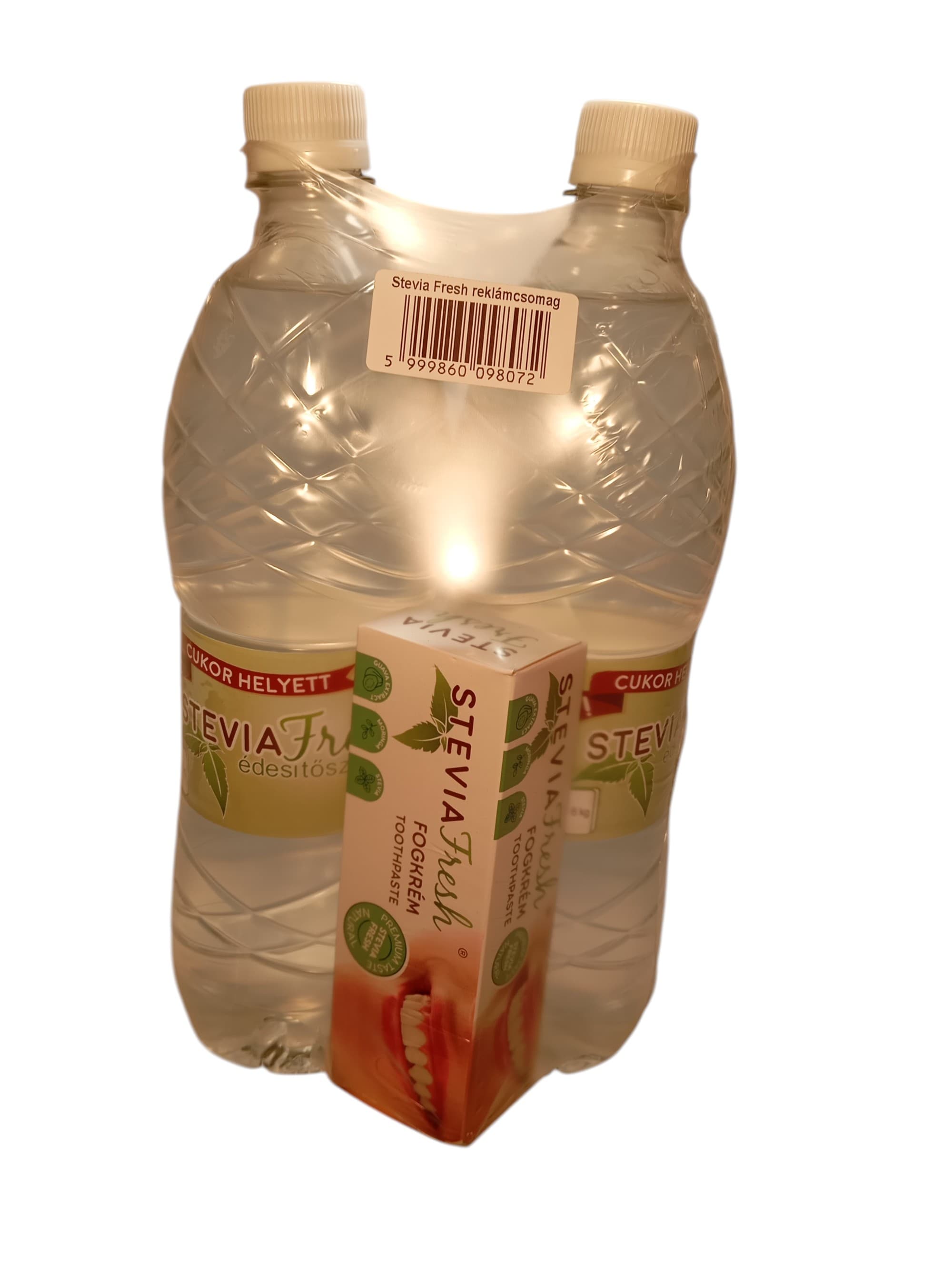 Reklamný balíček Stevia Fresh sladidlo 2x1000ml + zdarma 1ks Stevia Fresh zubná pasta