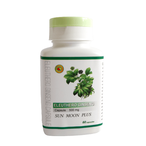 Sun Moon eleuthero ginseng 500 mg kapsuly 60 šálok