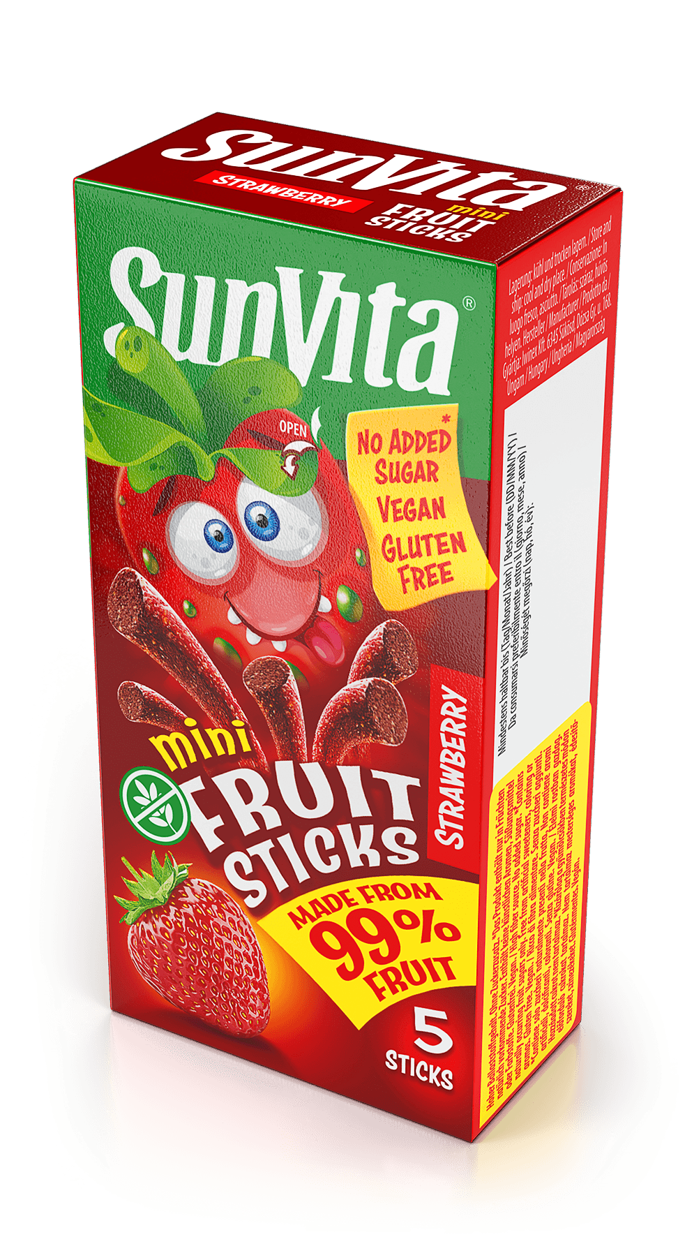 Sunvita mini fruit sticks jahoda 5 ks 50 g