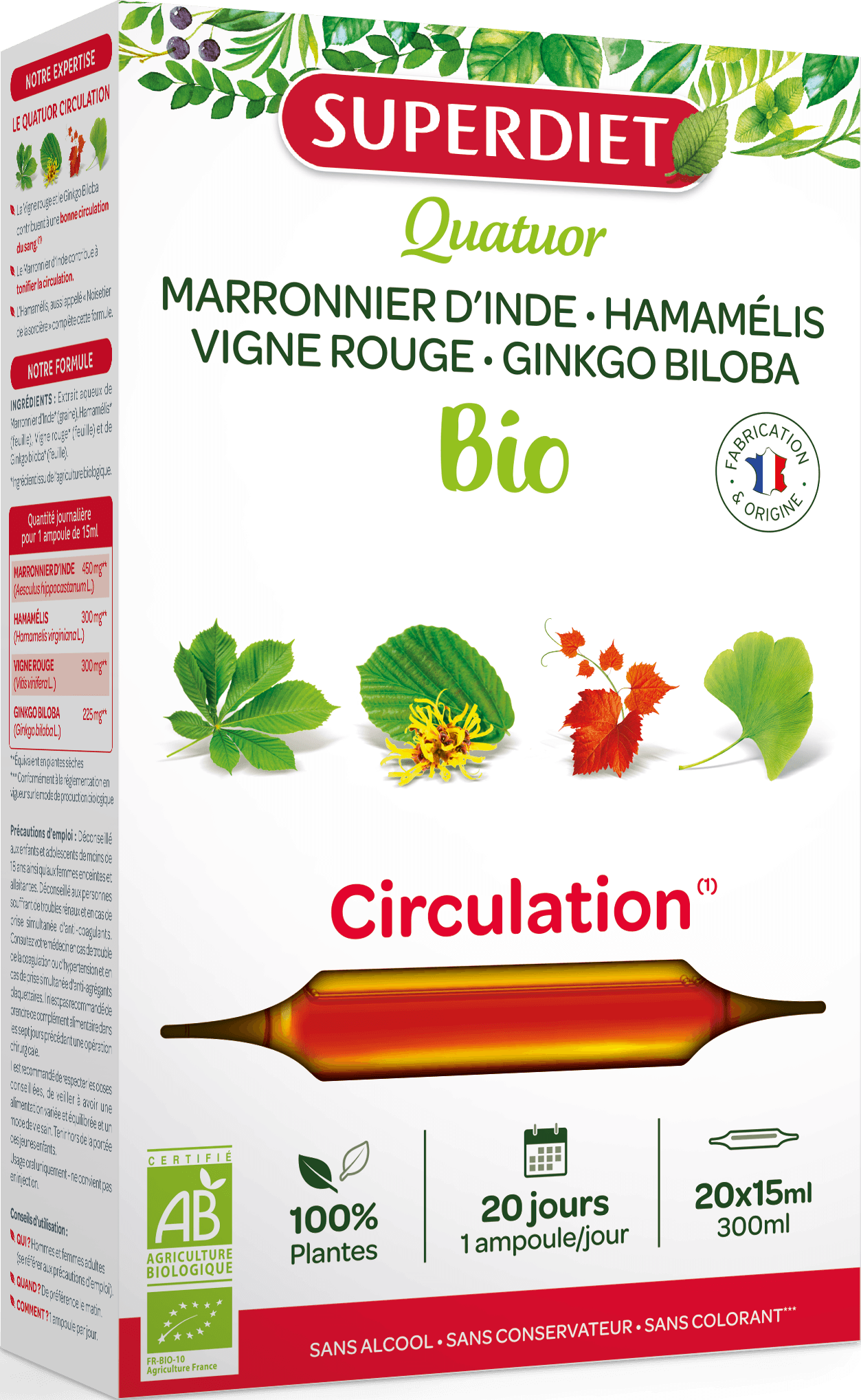 Superdiet circulation – na podporu krvného obehu ampulka 20x15ml 300 ml