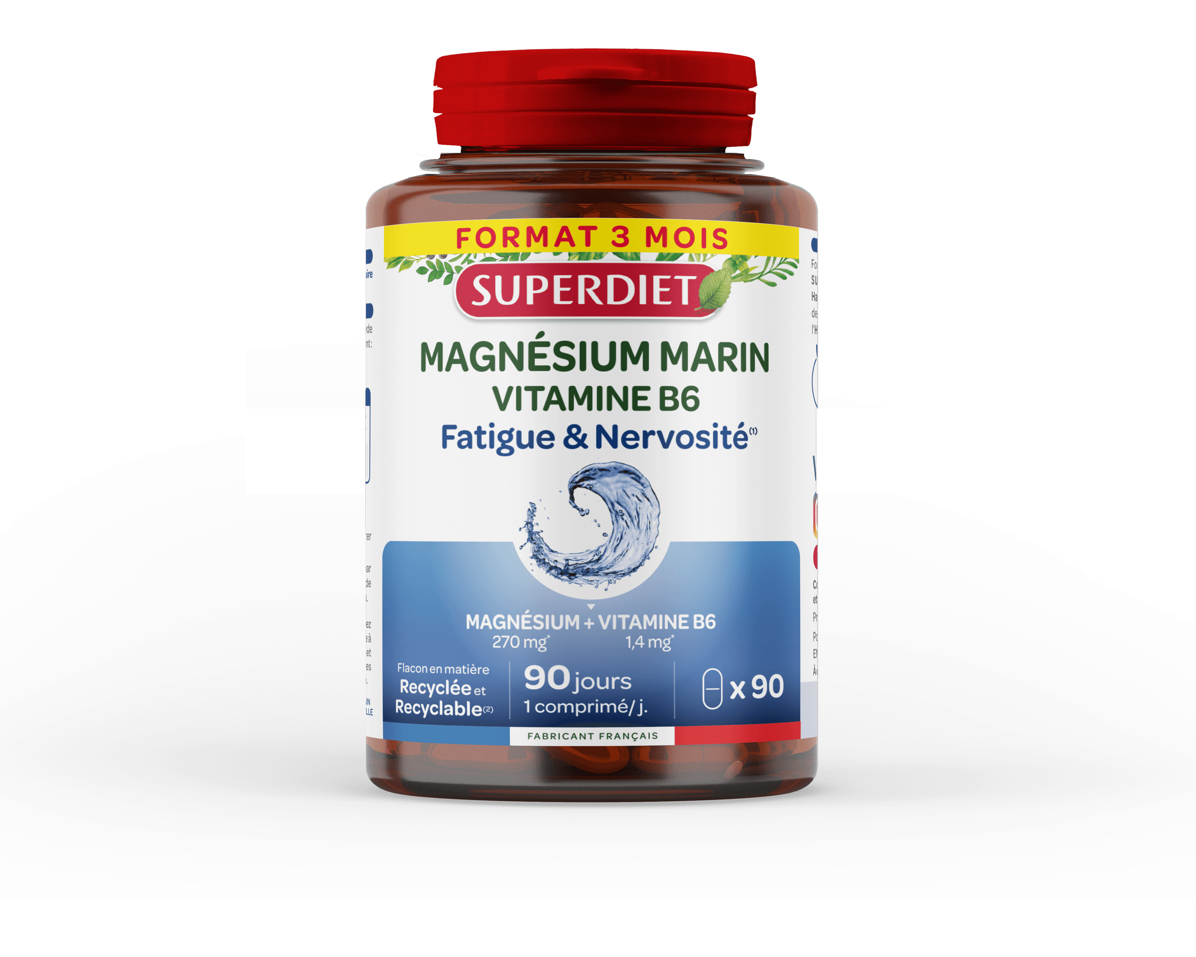 Superdiet morský magnézium + B6 vitamín tablety 90 ks