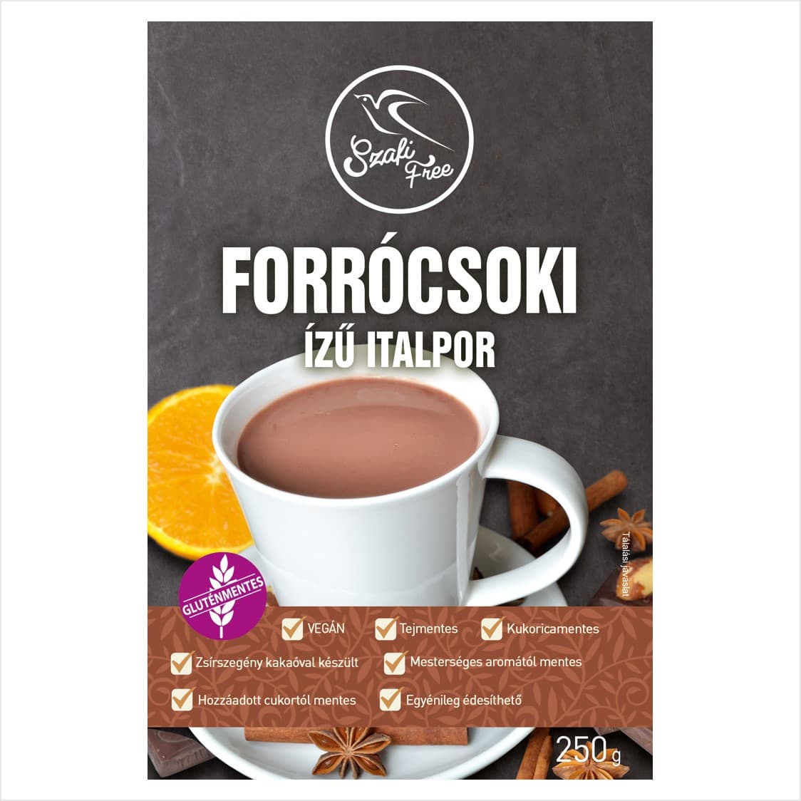 Szafi Free Prášok na prípravu horúcej čokolády 250 g
