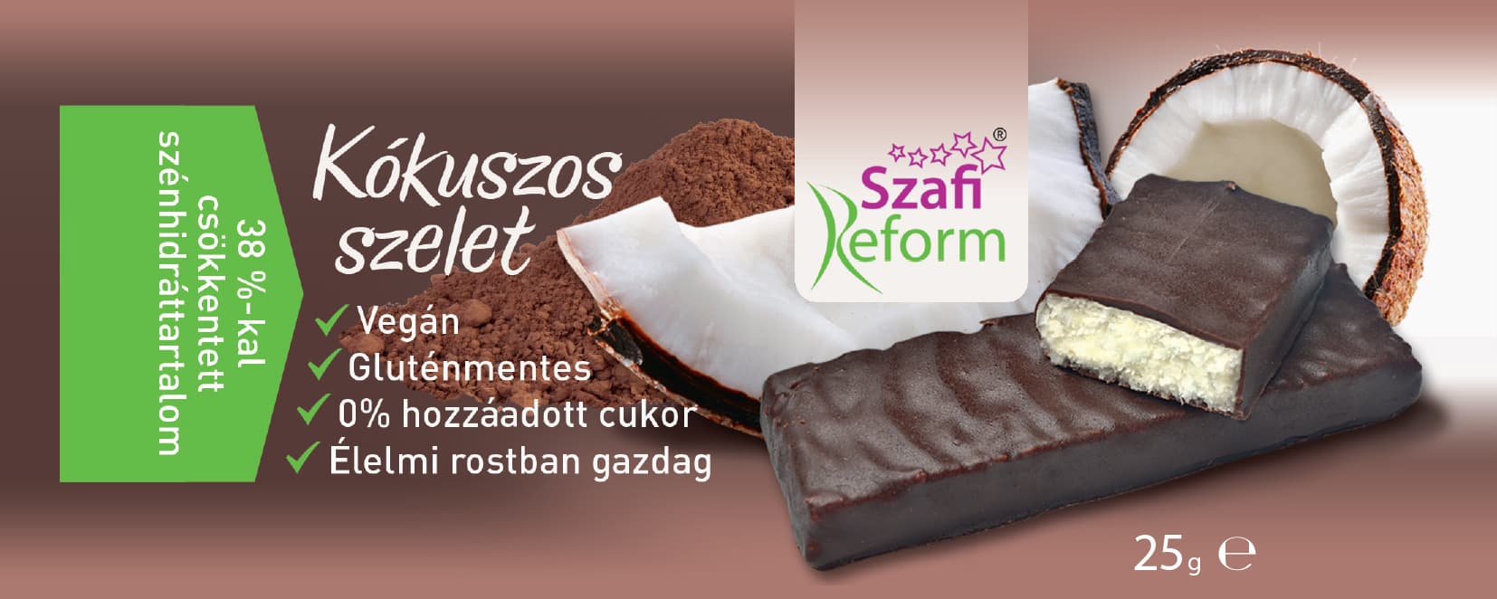 Szafi Reform Kokosová tyčinka 25 g