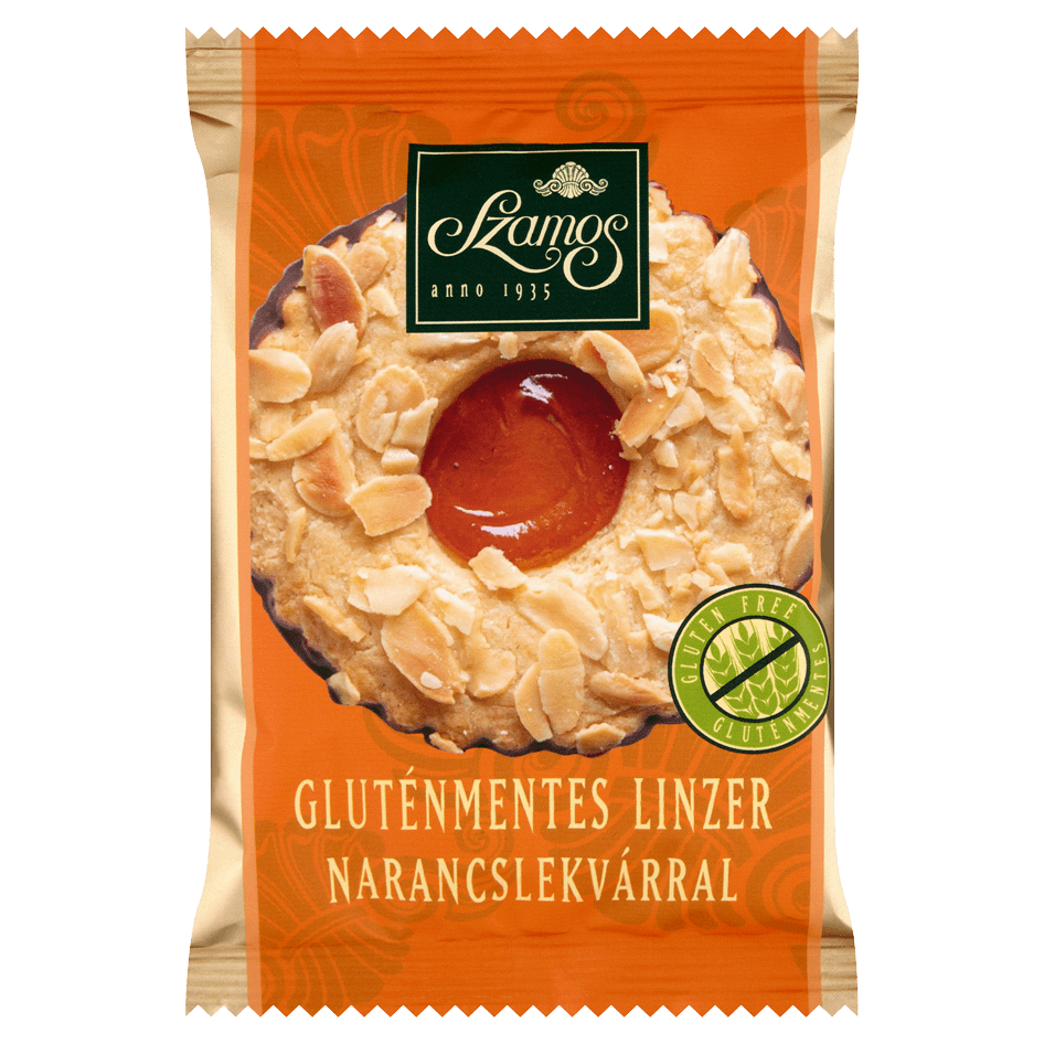 Bezlepkové linzer sušienky s pomarančovým džemom 70 g