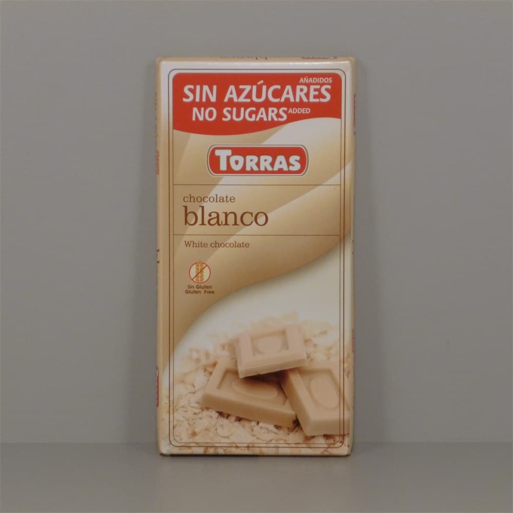 Torras biela čokoláda bez pridaného cukru 75 g