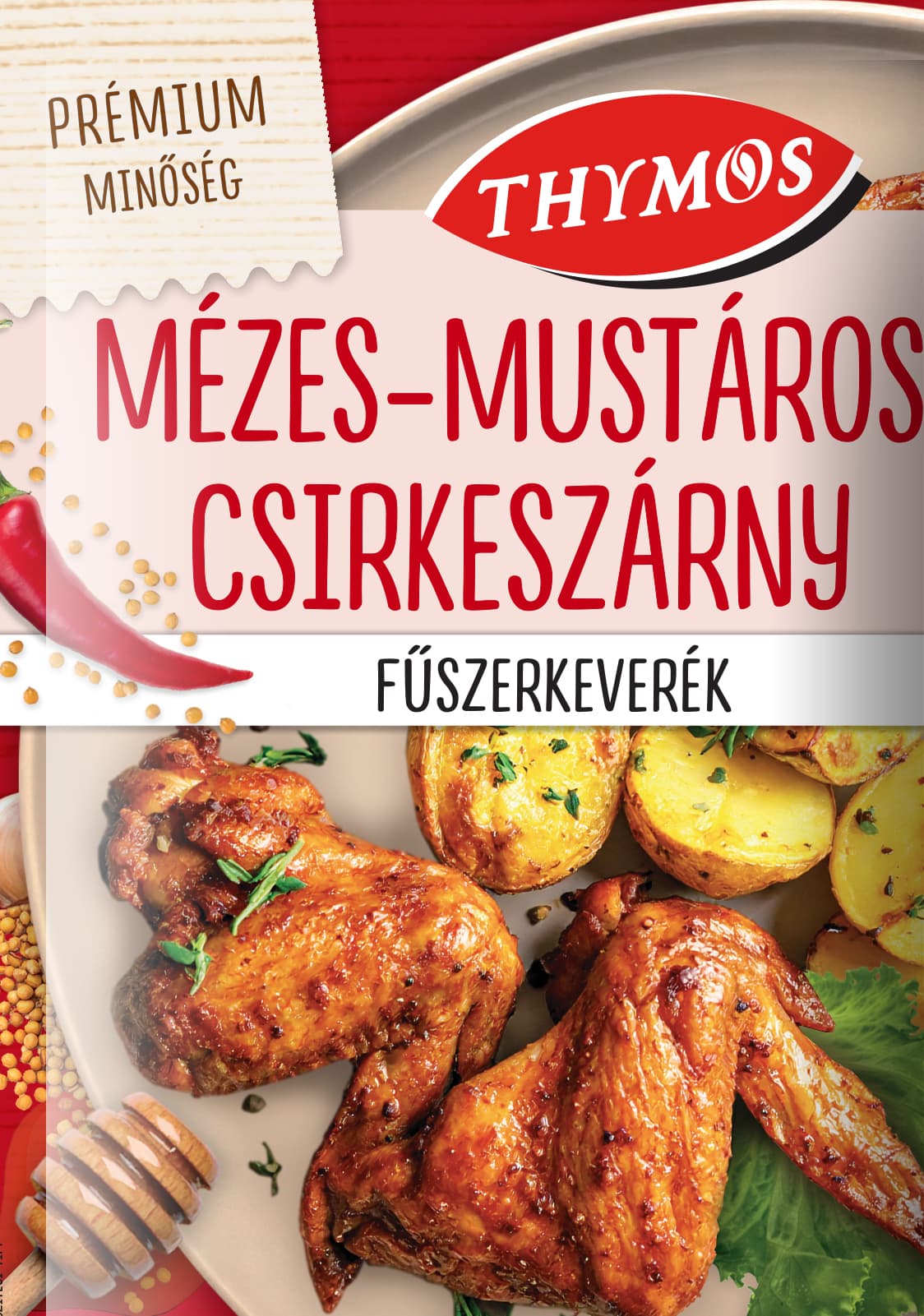 Thymos medovo-horčicové kuracie krídla korenie 25 g